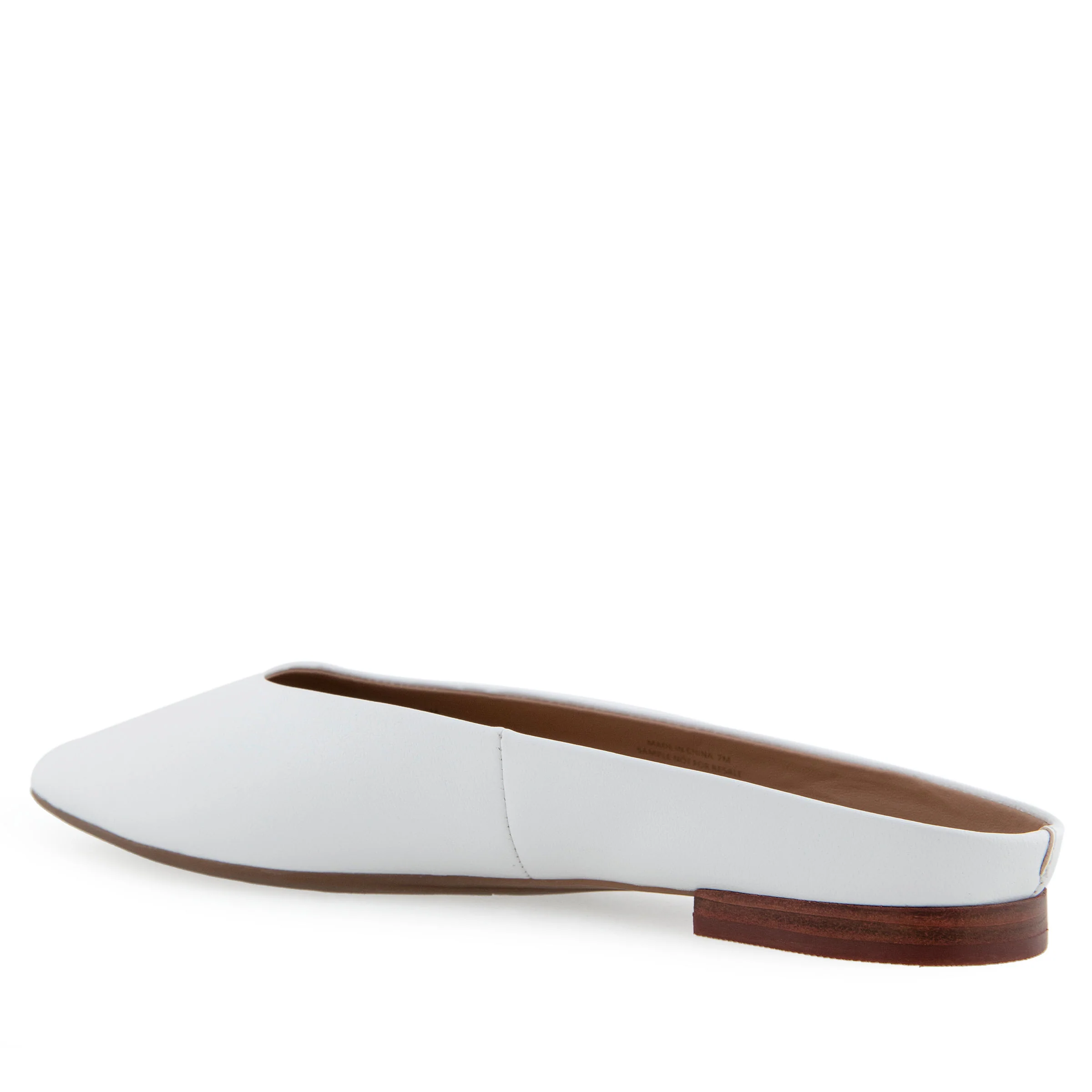 Amara Casual Mule | White Shiny Leather - Image 2
