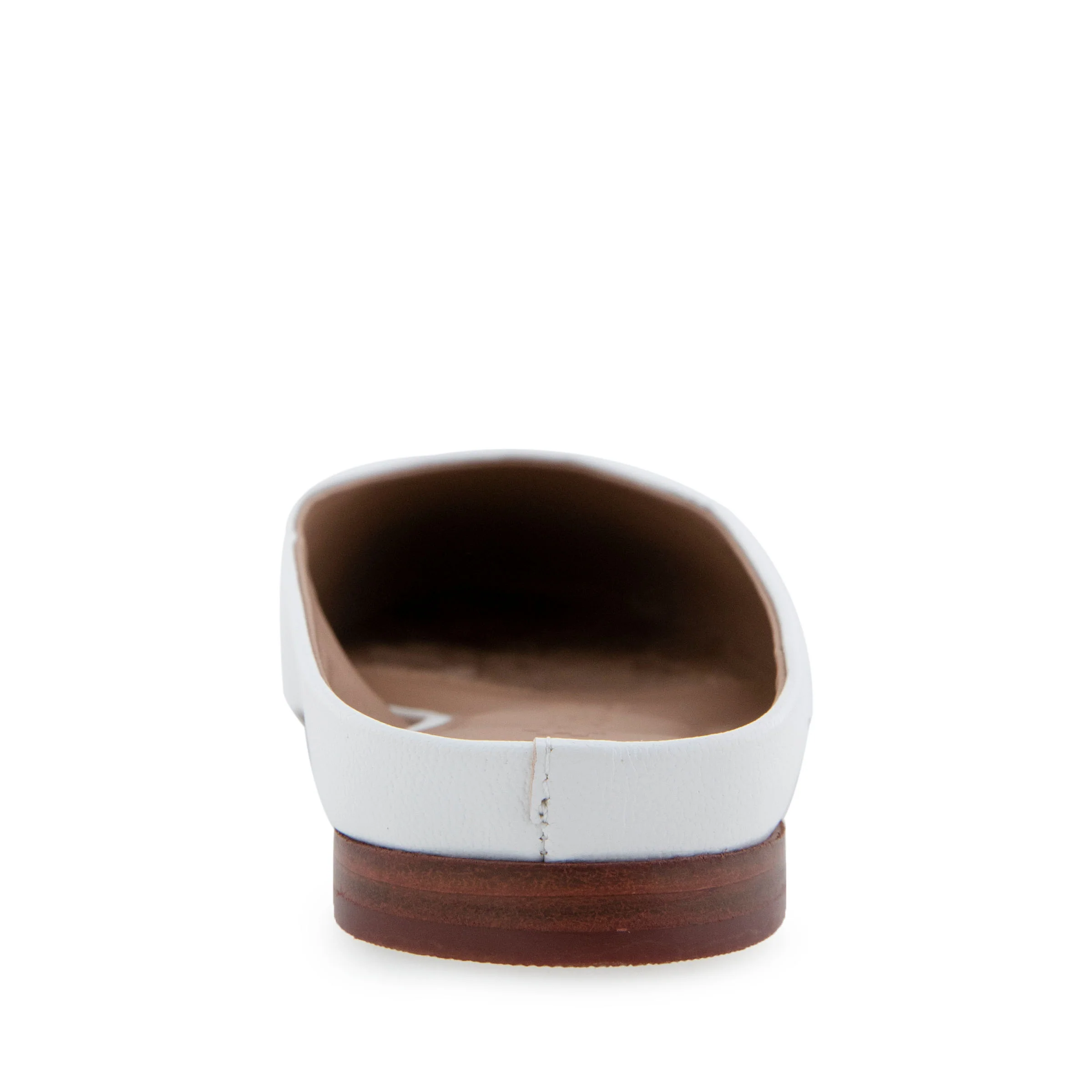 Amara Casual Mule | White Shiny Leather - Image 4