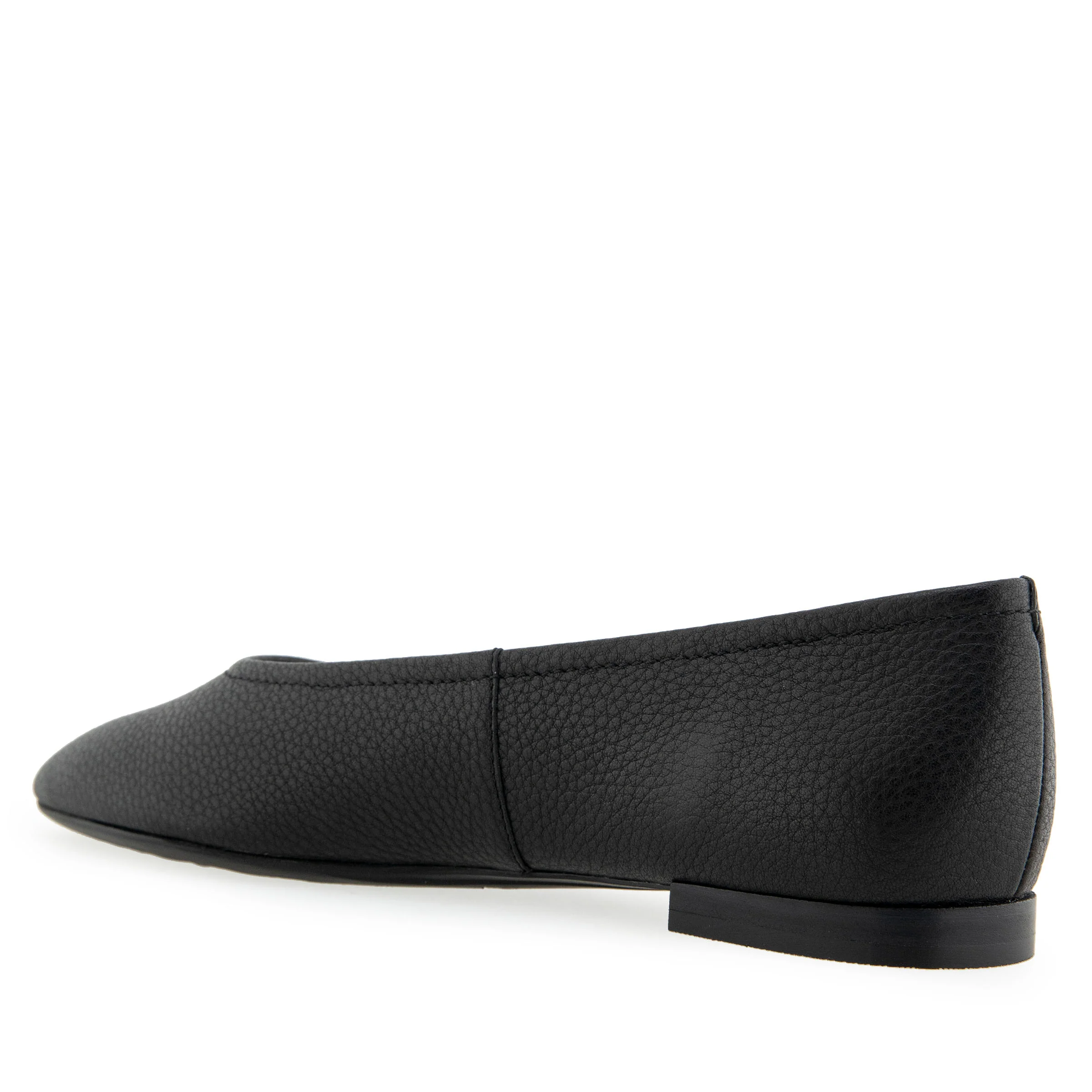 Amelie Casual Flat | Black Pebbled Leather - Image 2
