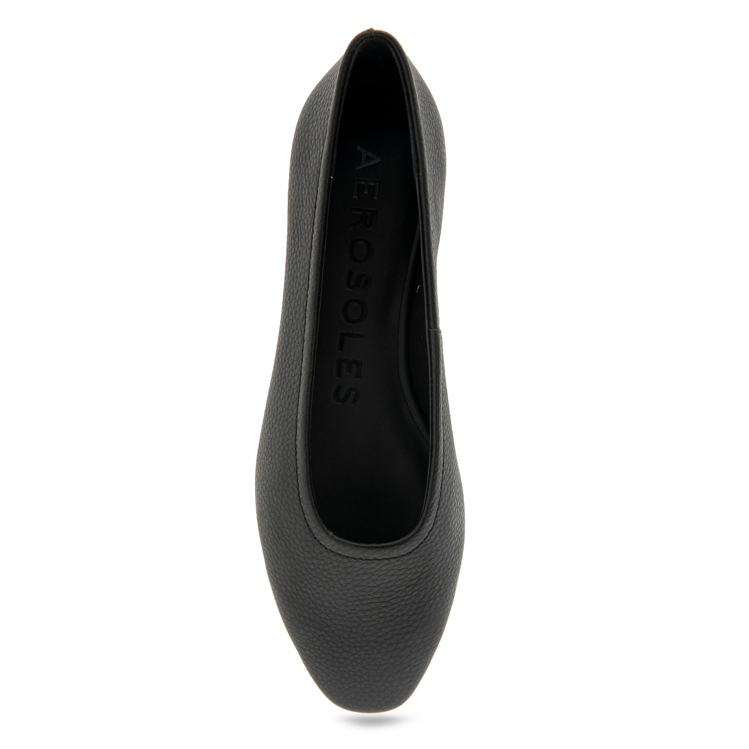 Amelie Casual Flat | Black Pebbled Leather - Image 3