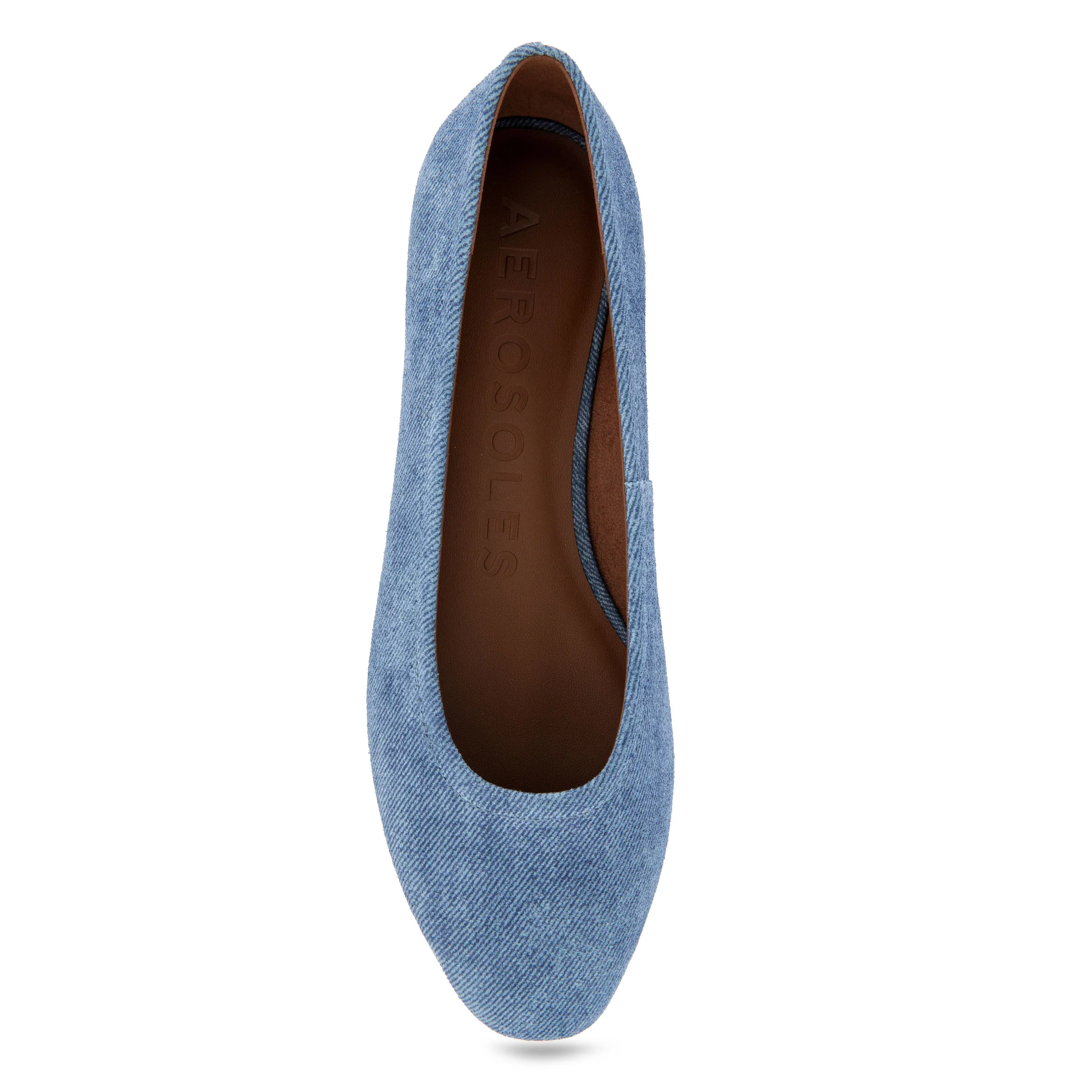 Amelie Casual Flat | Blue Denim Suede - Image 3
