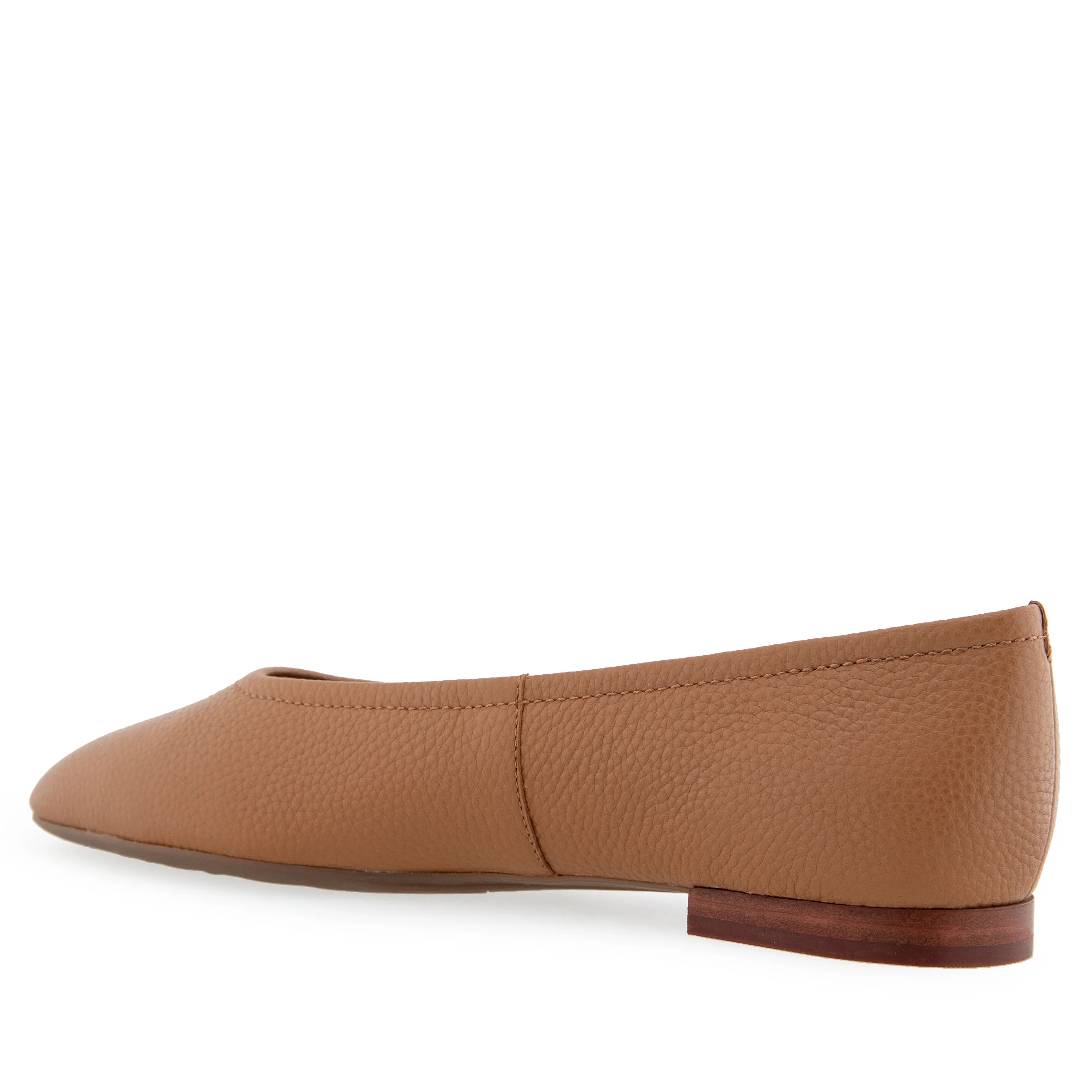 Amelie Casual Flat | Tan Pebbled Leather - Image 2