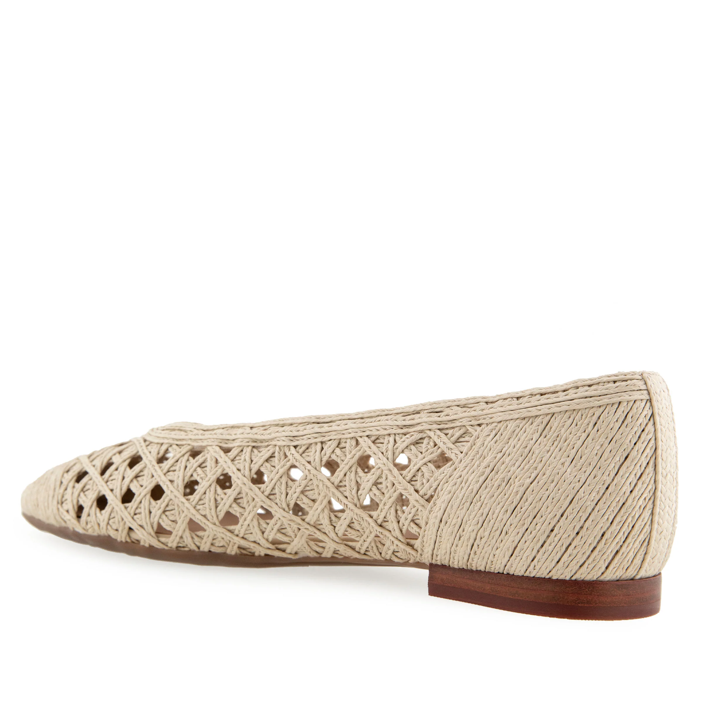 Arnoraff Dress Flat | Natural Embroidered Raffia - Image 2