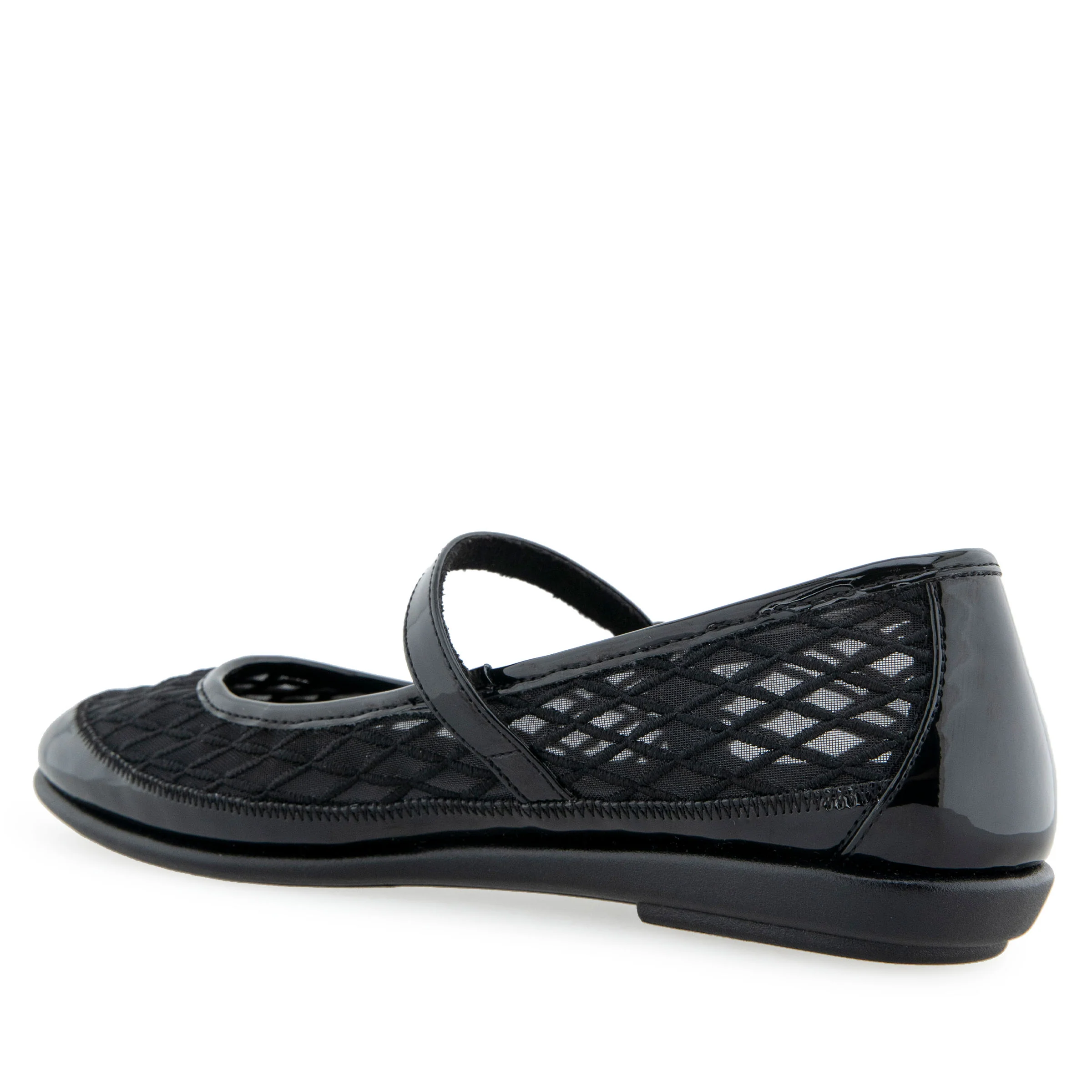 Baylee Casual Flat | Black Mesh Fabric - Image 2