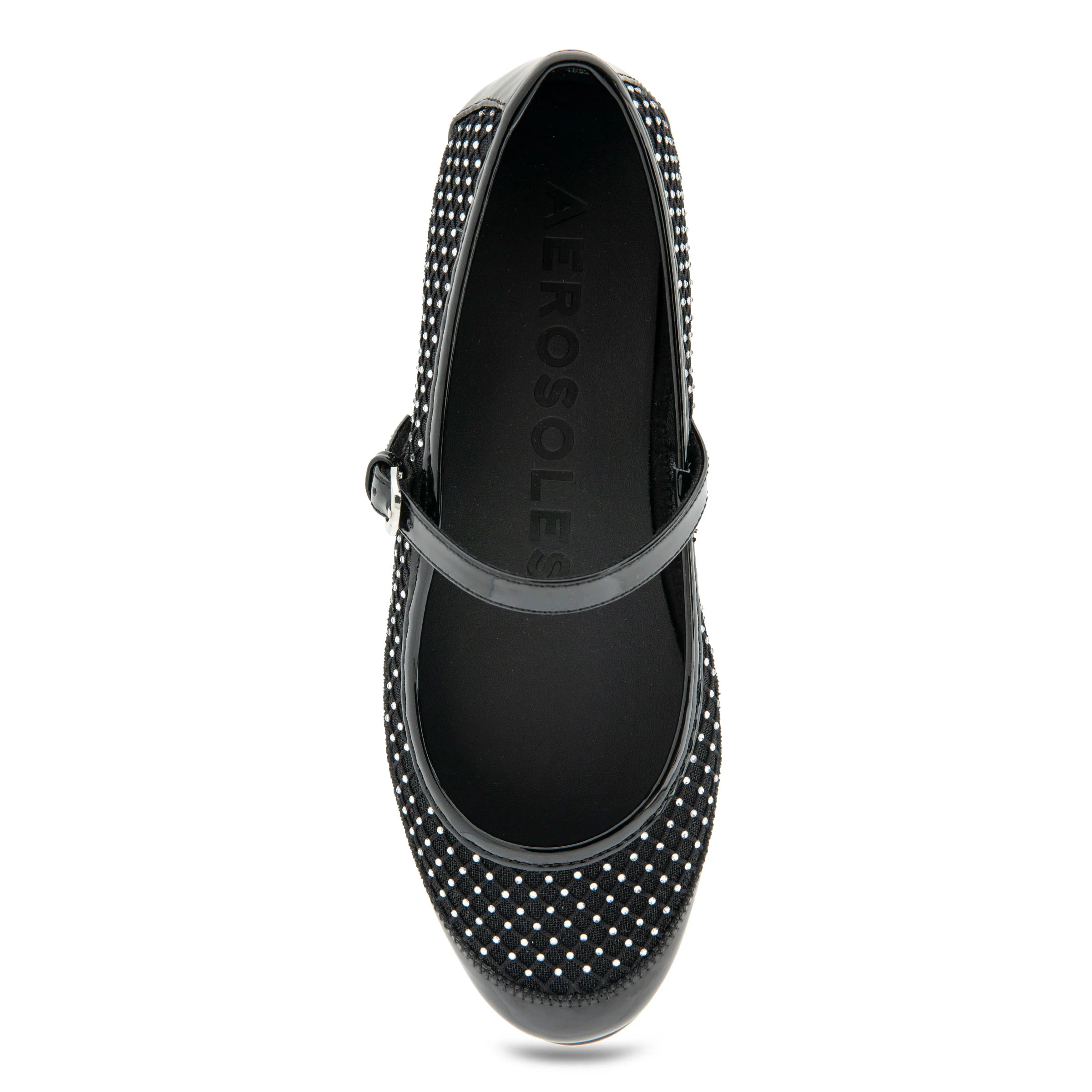 Baylee Casual Flat | Crystal/Black Mesh Fabric - Image 3