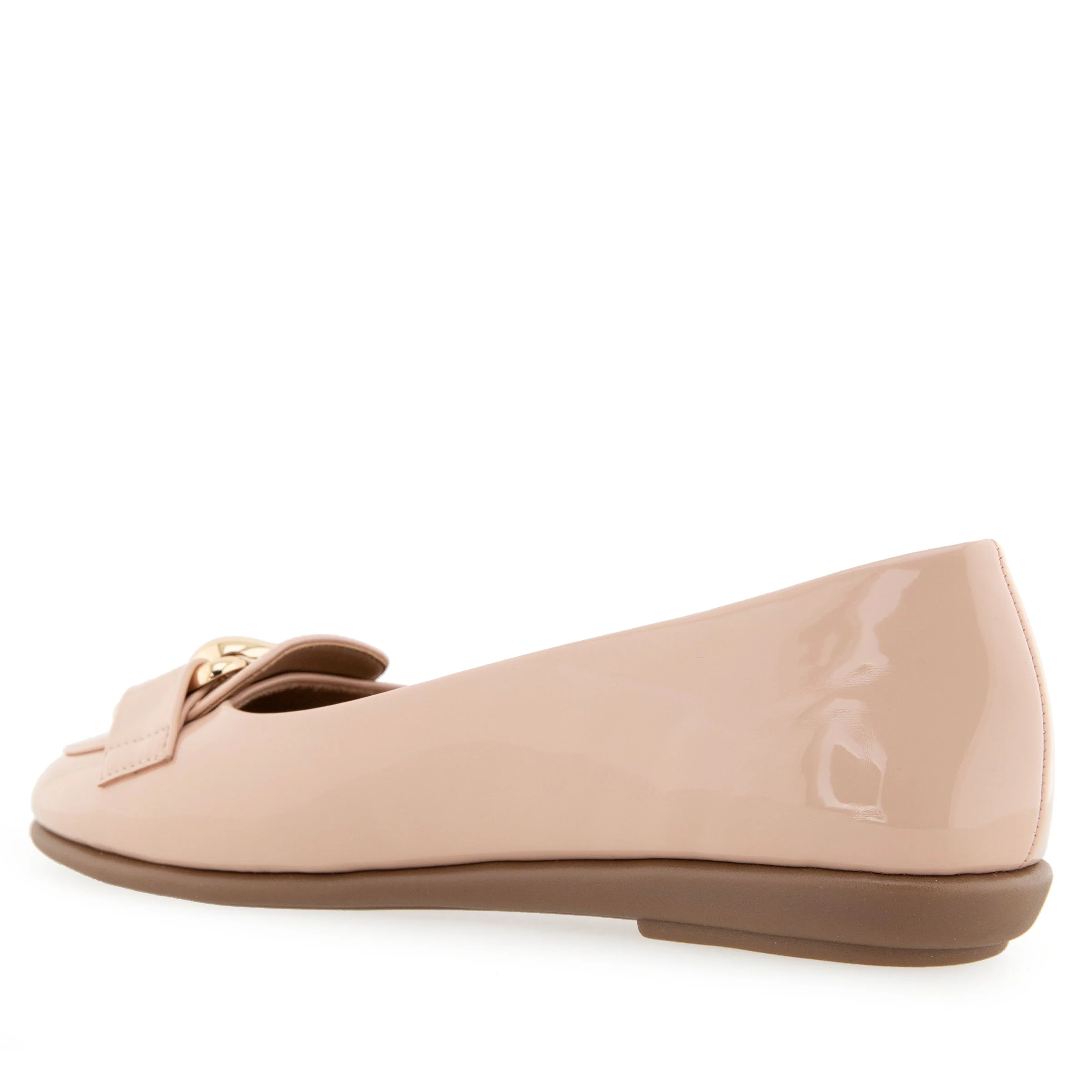 Bell Casual Flat | Cipria Patent Faux Leather - Image 2