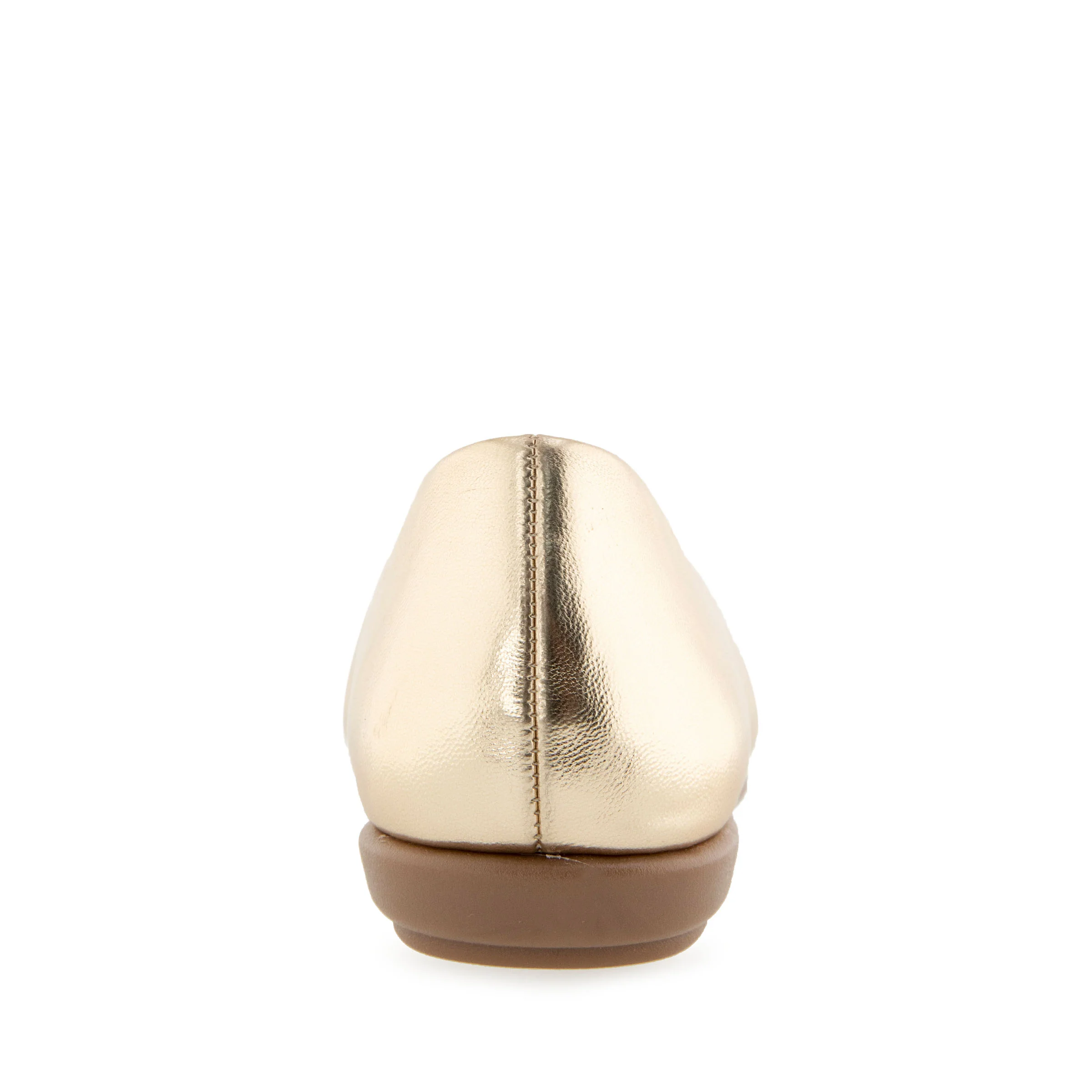 Bell Casual Flat | Gold/Tan Faux Leather - Image 4