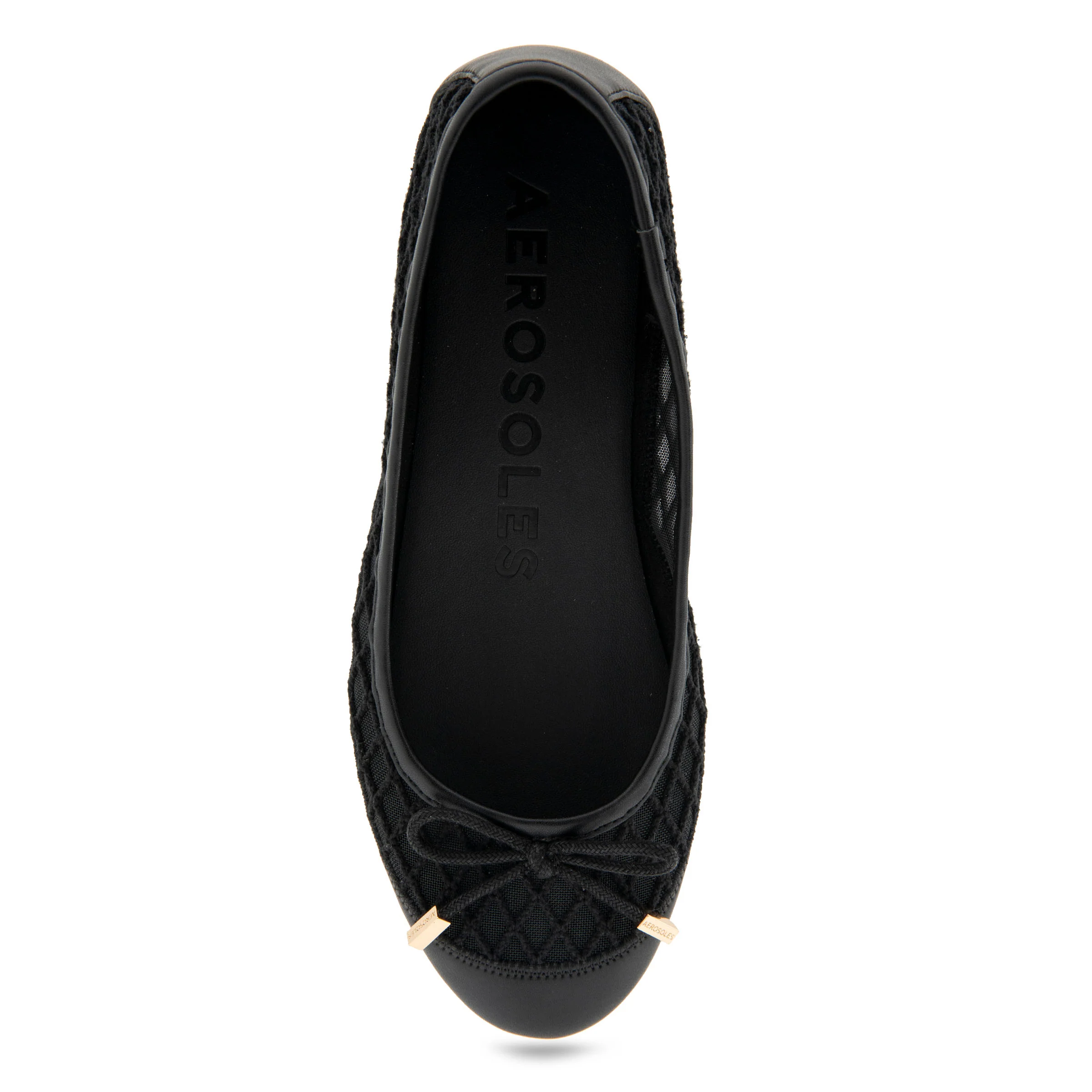 Bria Casual Flat | Black Mesh Fabric - Image 3