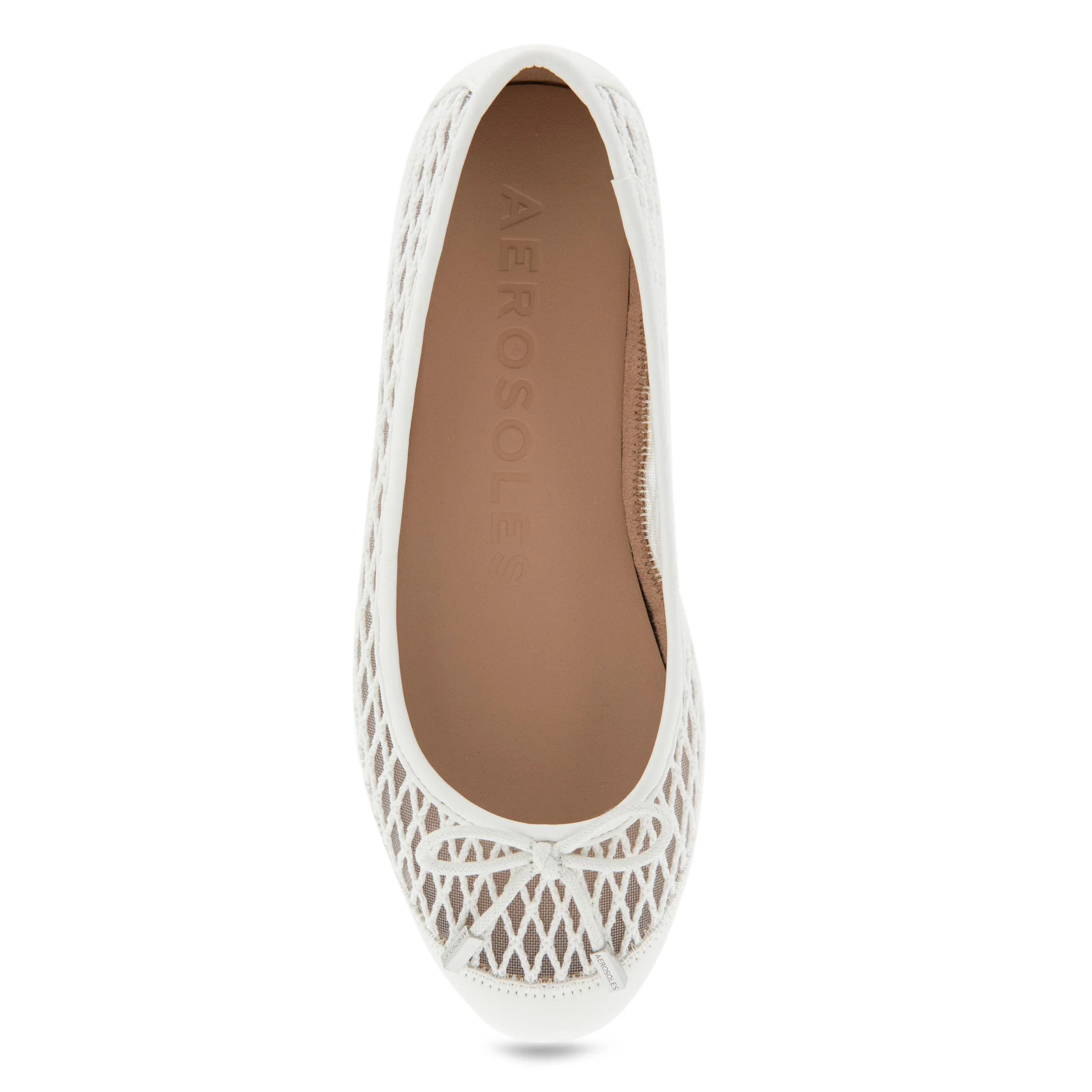 Bria Casual Flat | White Mesh Fabric - Image 3