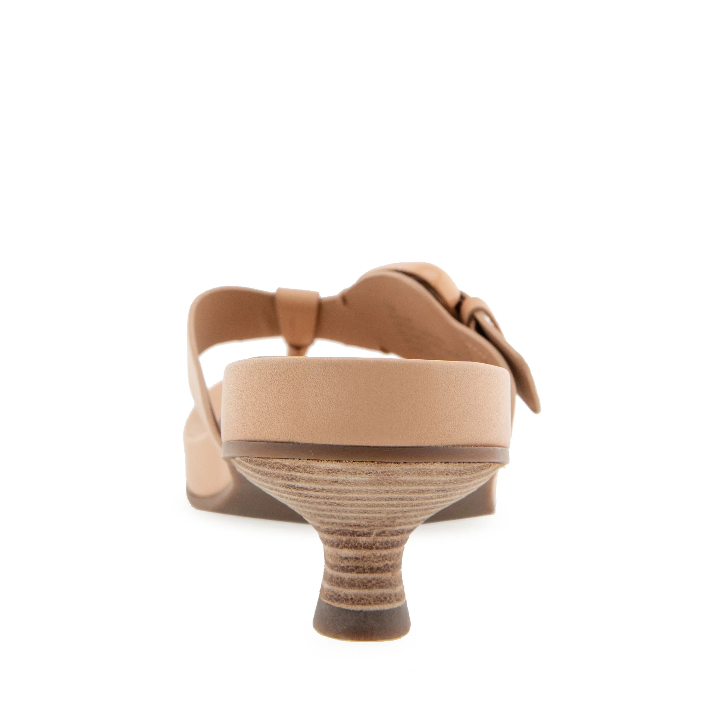 Calvin Sandal Dress Kitten Heel | Beige Bisque Leather - Image 4