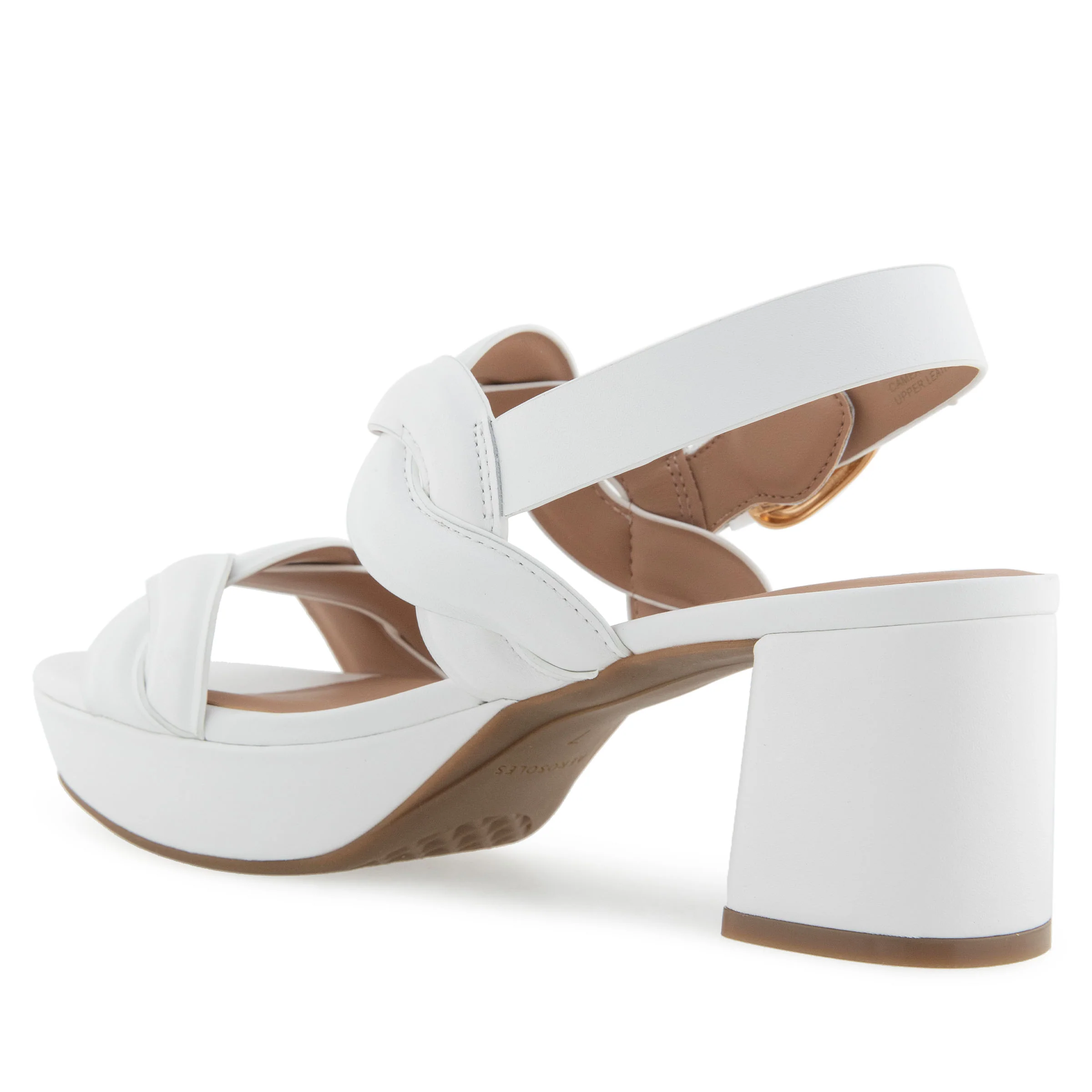 Camea Sandal Platform | Bright White Leather - Image 2