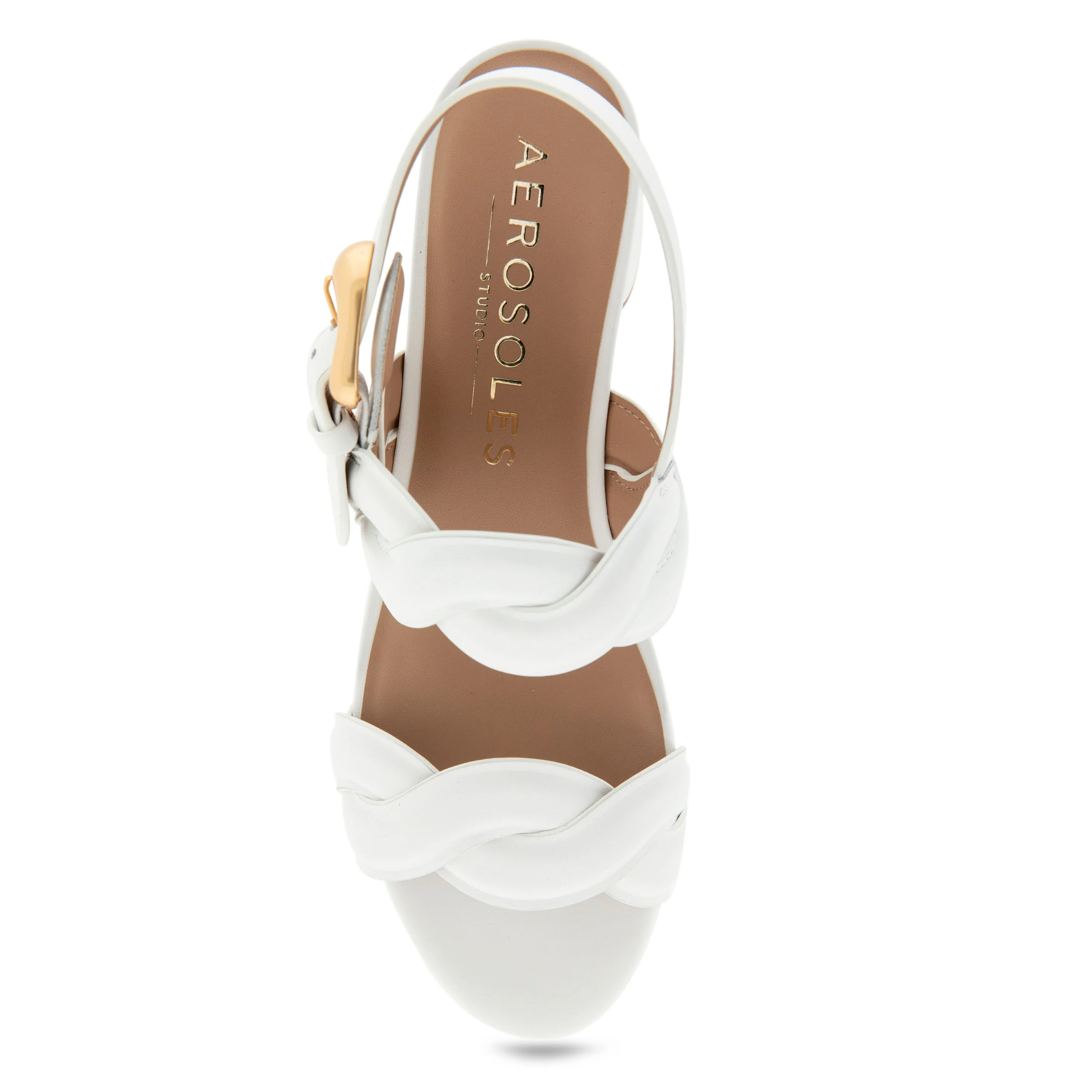 Camea Sandal Platform | Bright White Leather - Image 3