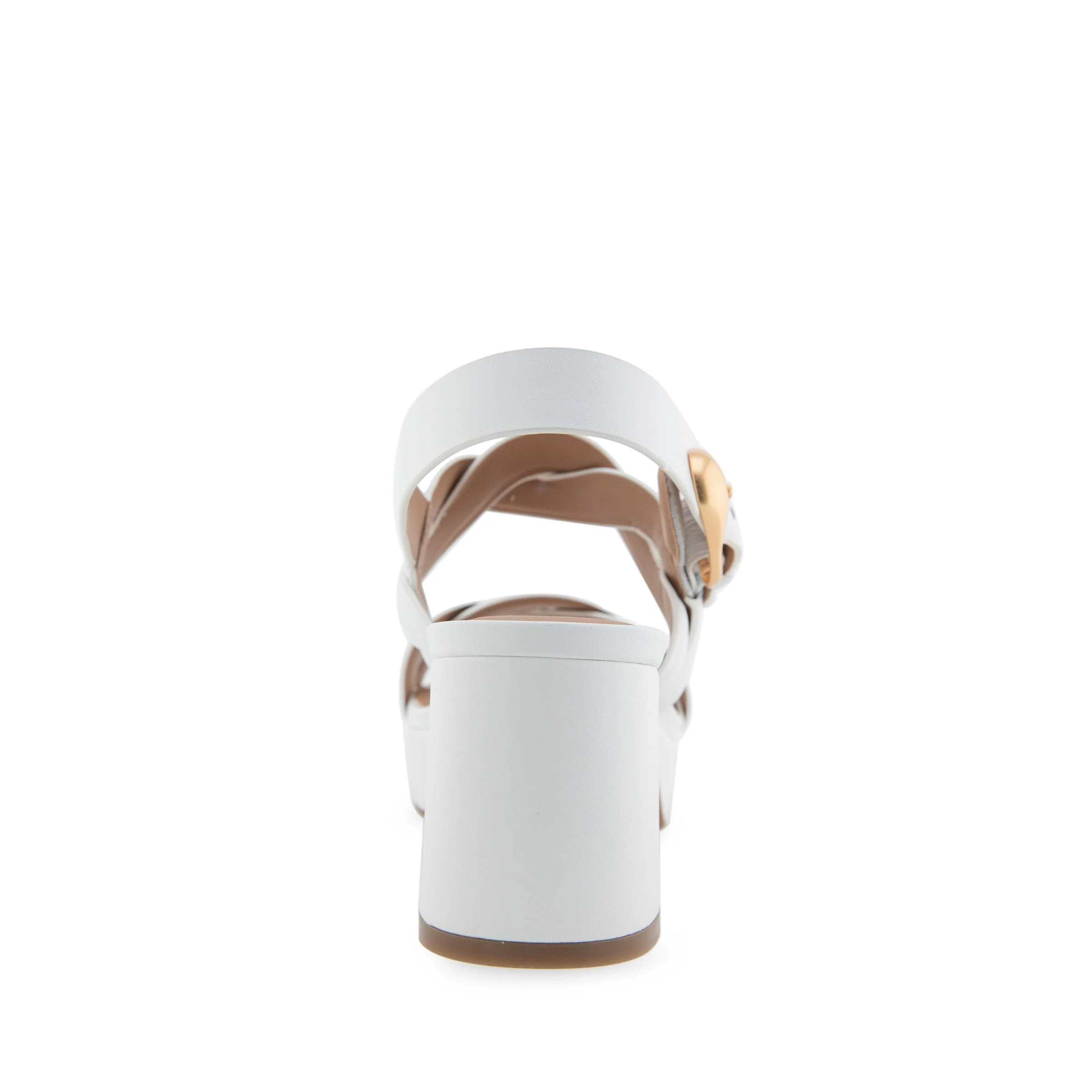 Camea Sandal Platform | Bright White Leather - Image 4