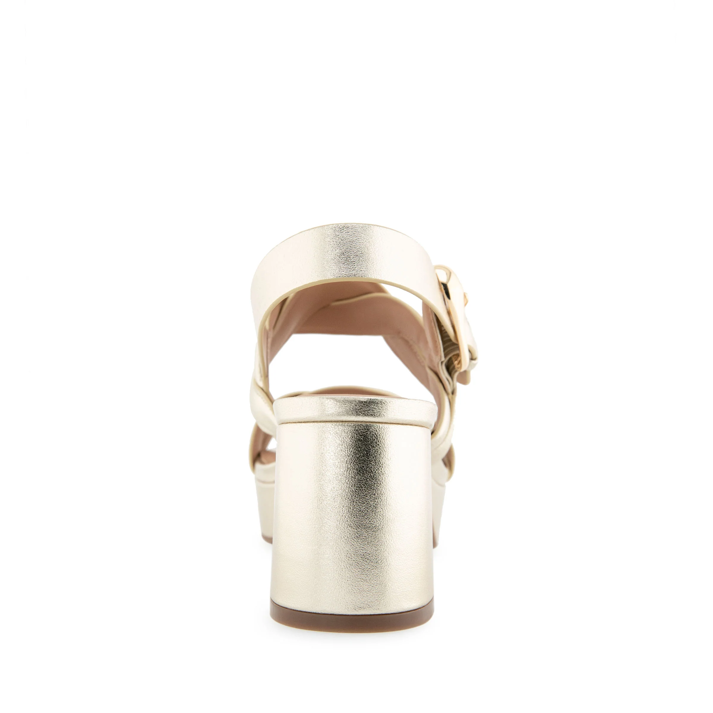 Camea Sandal Platform | Soft Gold Leather - Image 4