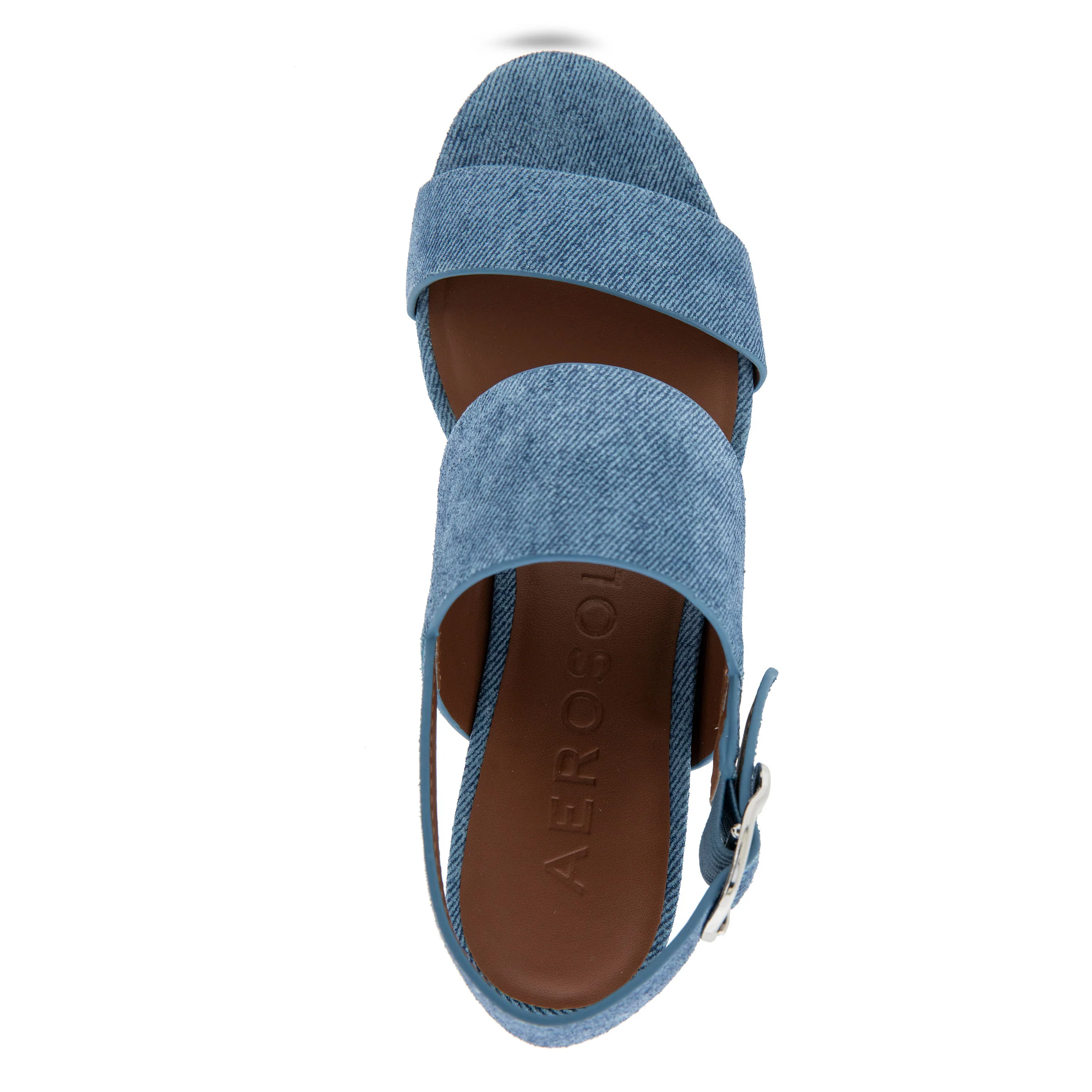 Camera Sandal Platform | Blue Jean Denim Suede - Image 3