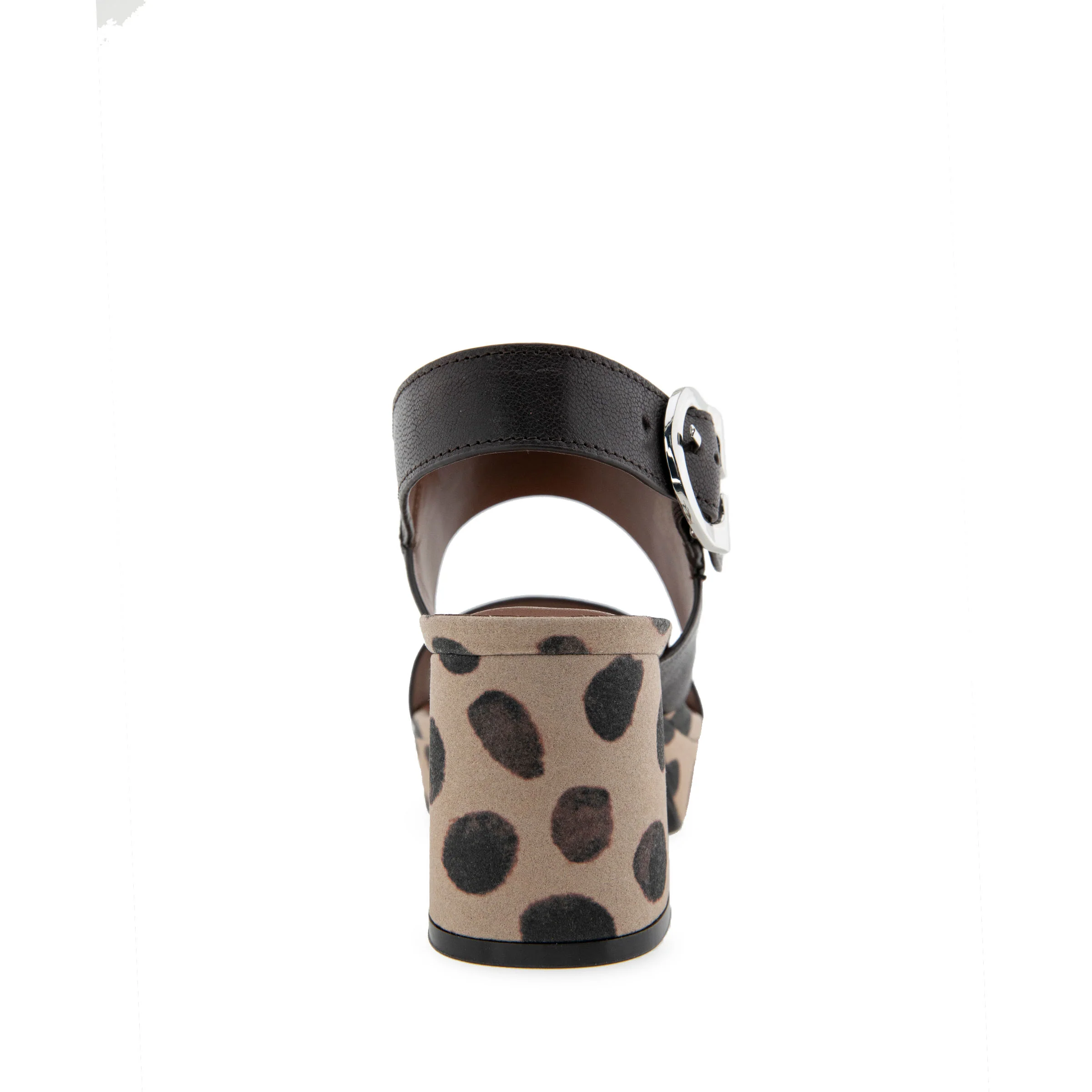Camera Sandal Platform | Java Spotted Print Leather - Image 4