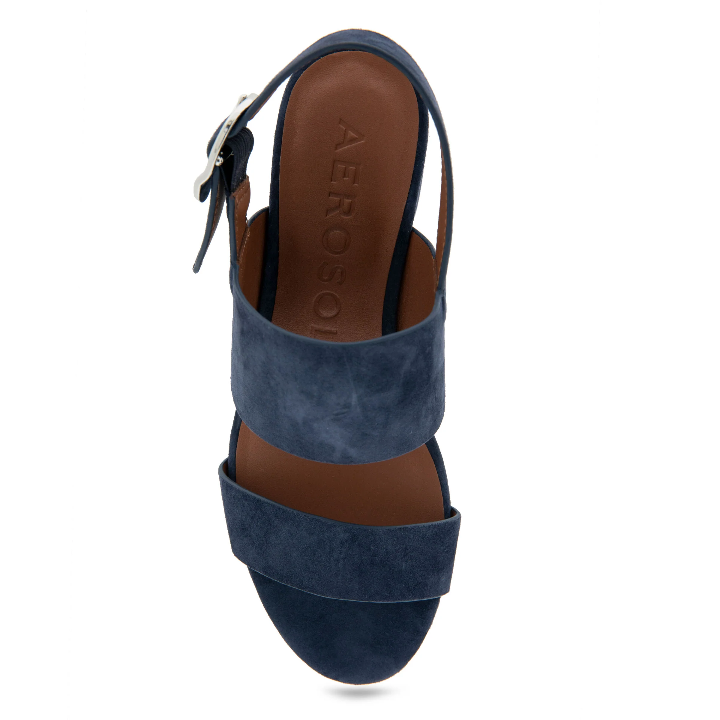 Camera Sandal Platform | Navy Suede - Image 3