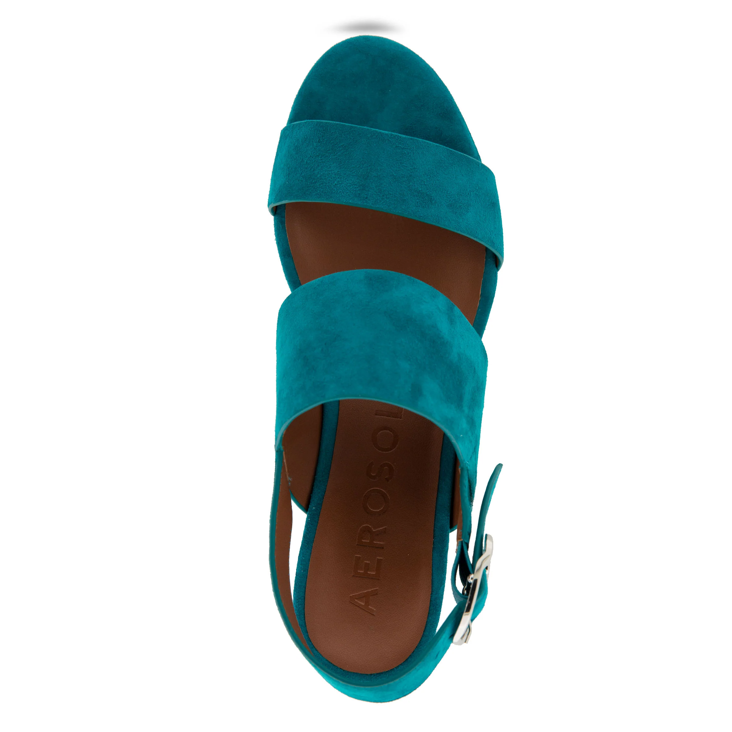 Camera Sandal Platform | Teal Suede - Image 3