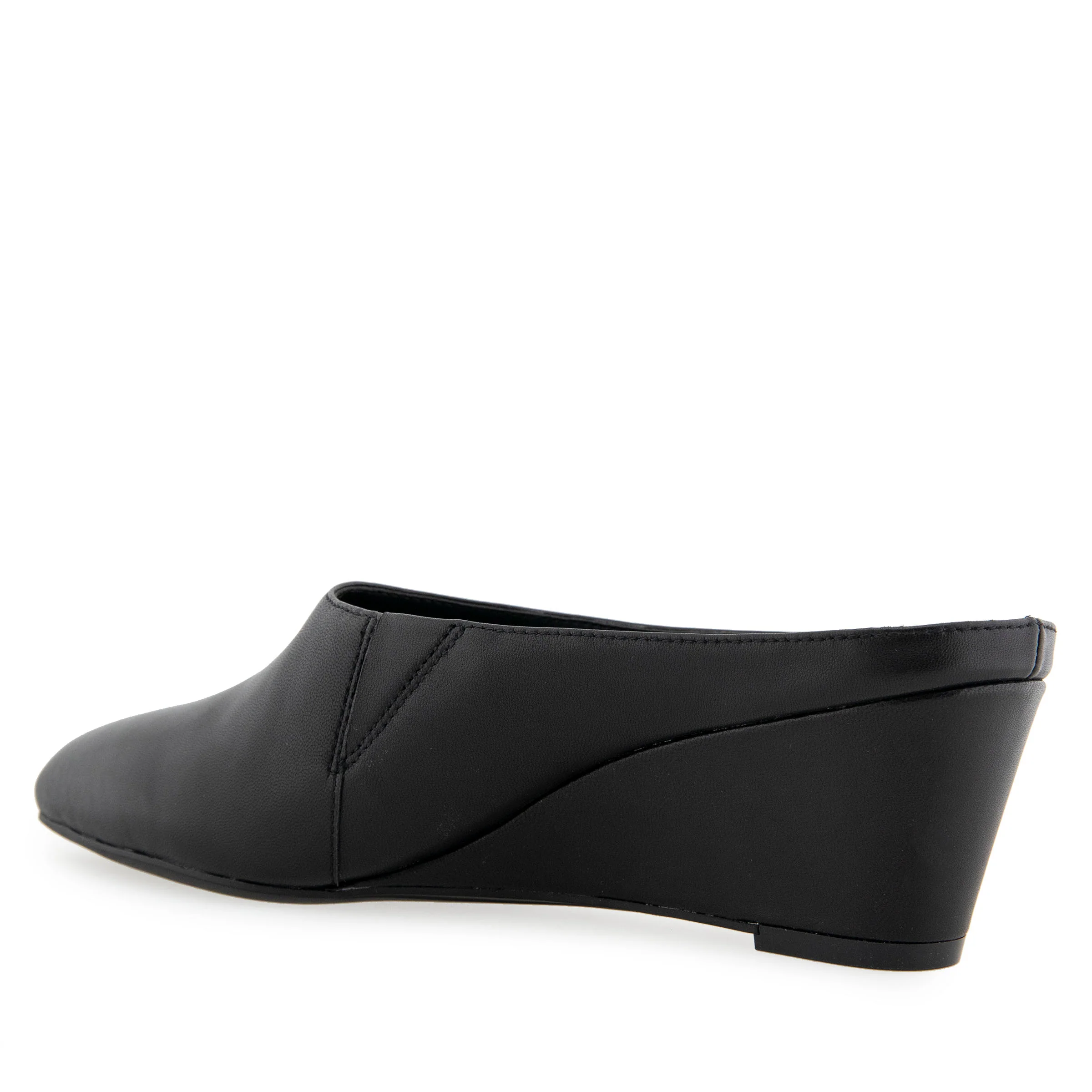 Camia Dress Wedge | Black Leather - Image 2