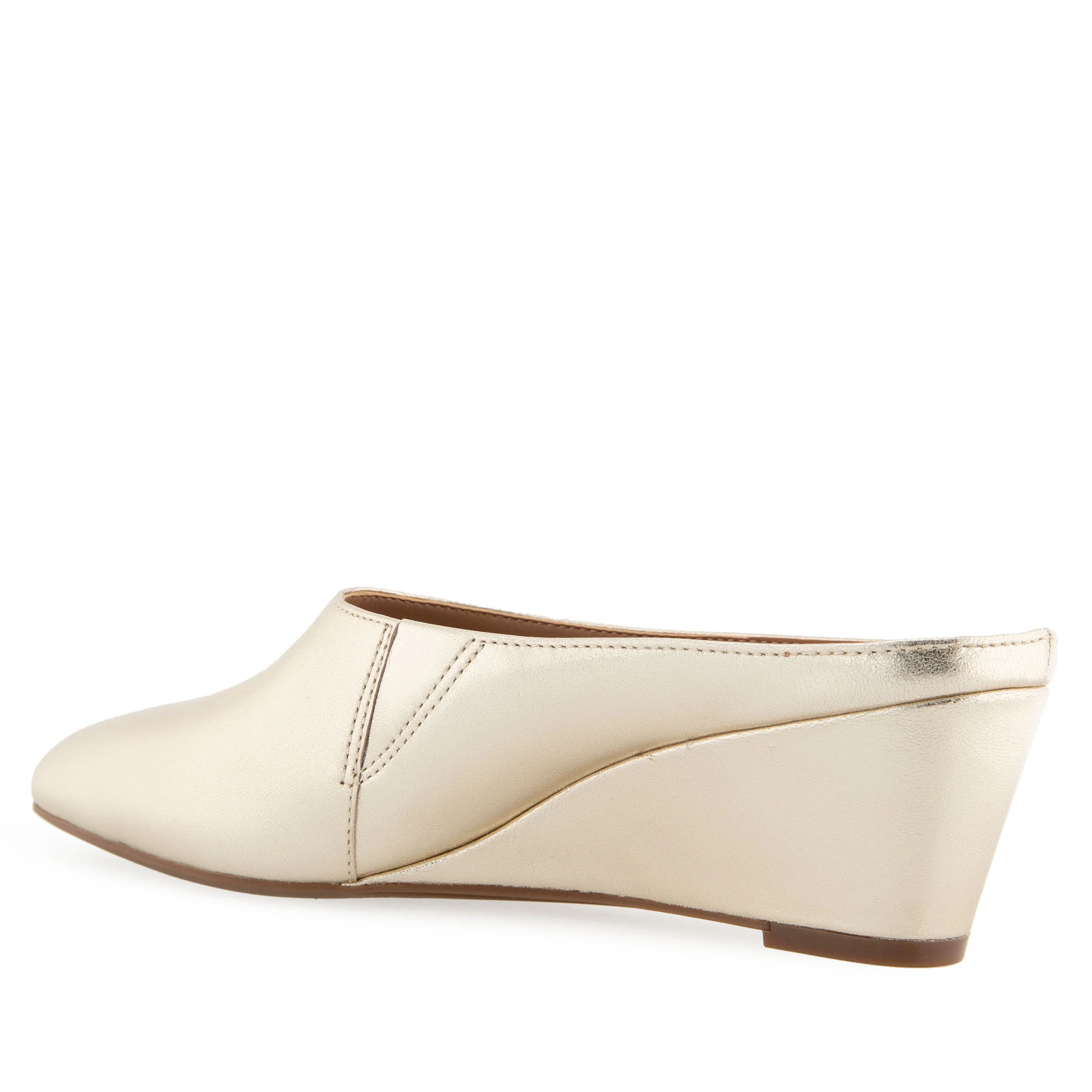 Camia Dress Wedge | Gold Metallic Leather - Image 2