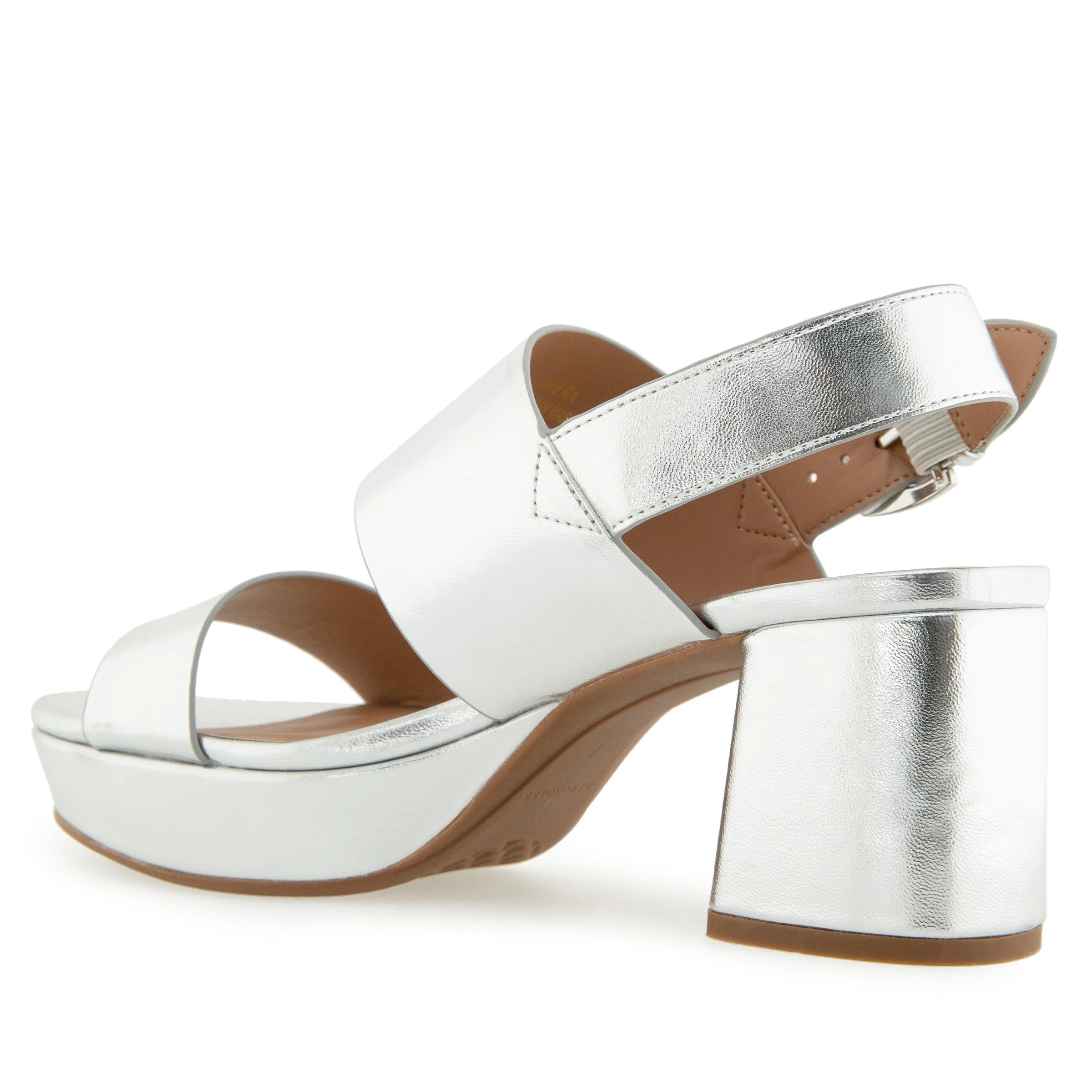 Camilia Sandal Platform | Silver Metallic Faux Leather - Image 2