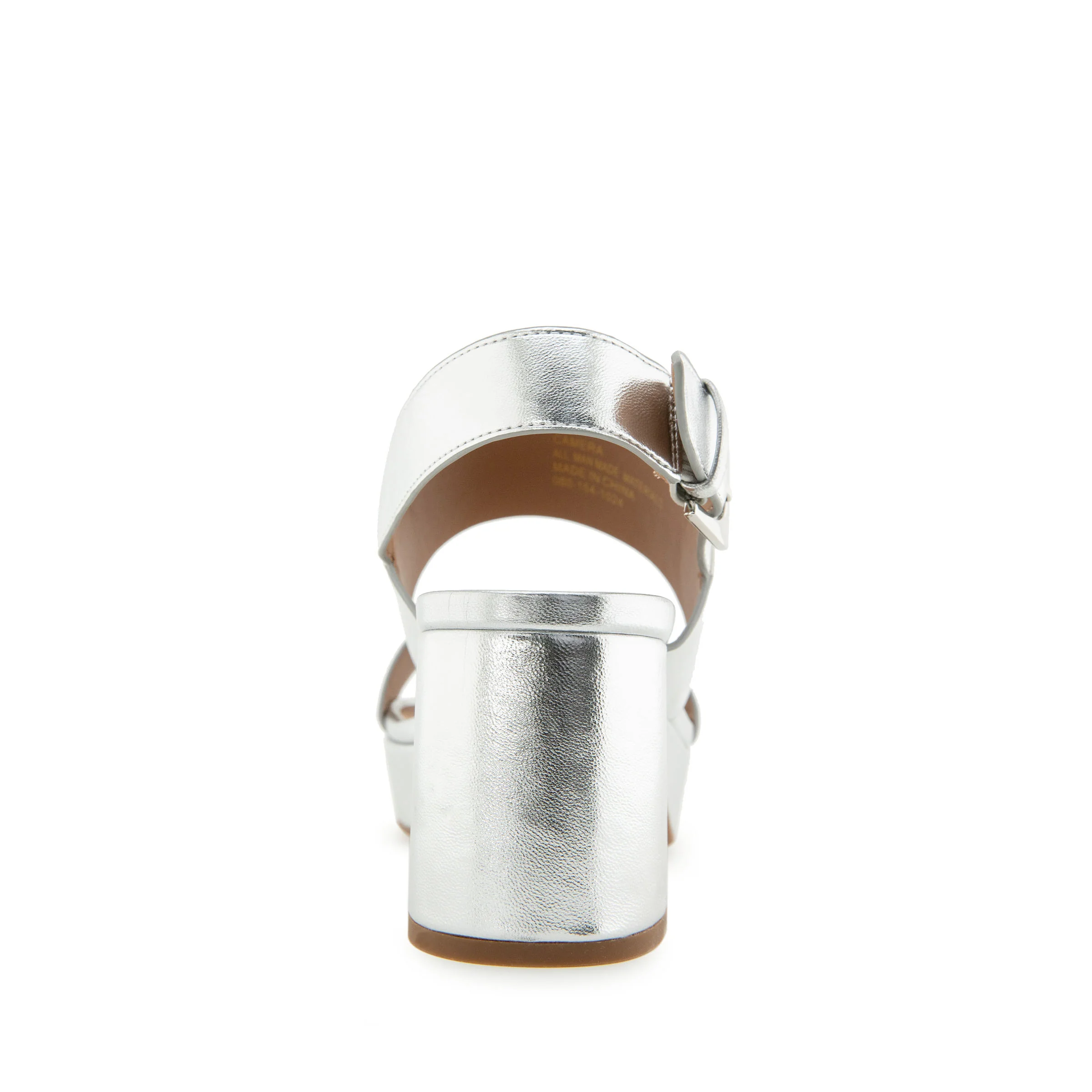 Camilia Sandal Platform | Silver Metallic Faux Leather - Image 4