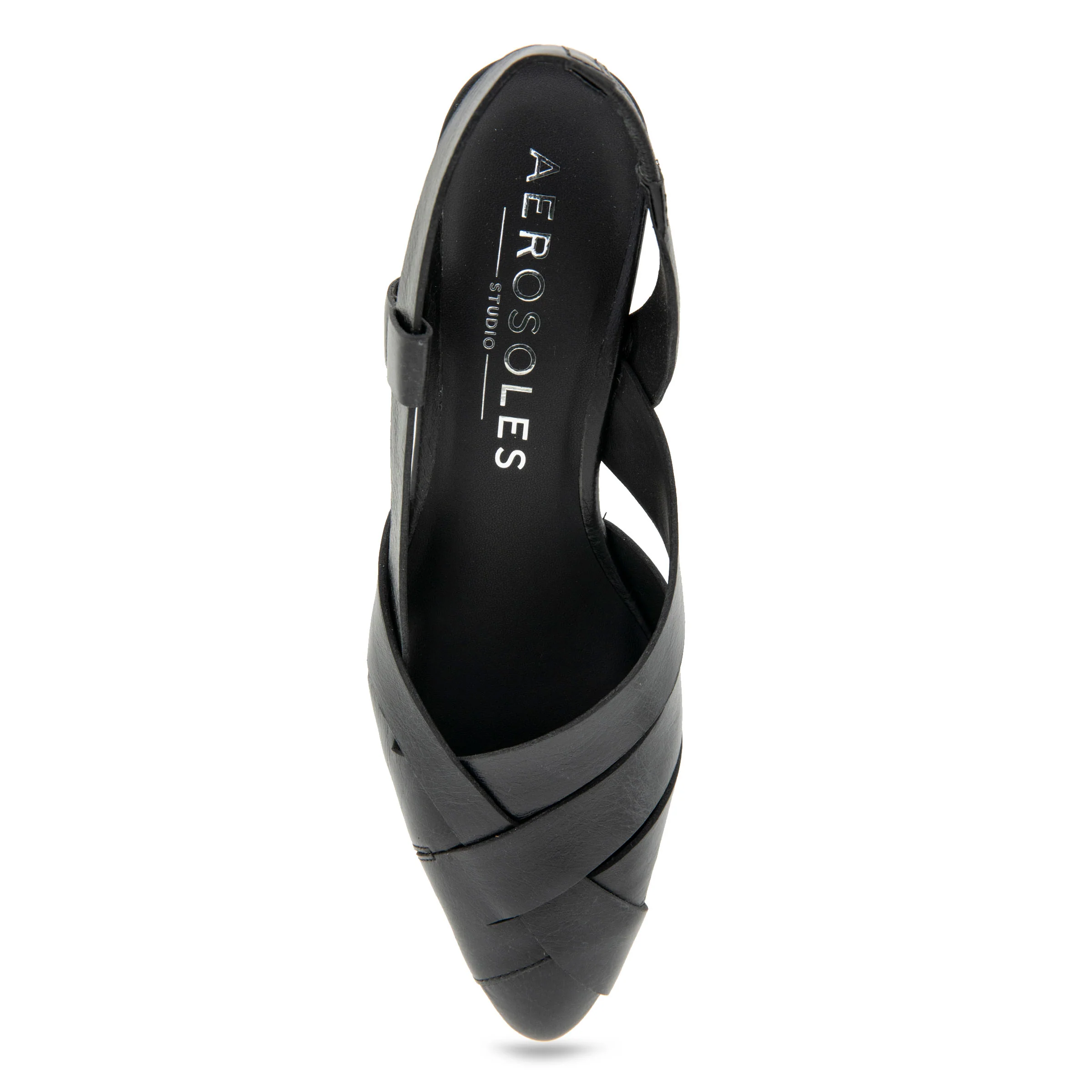 Carmel Dress Wedge | Black Burnished Leather - Image 3