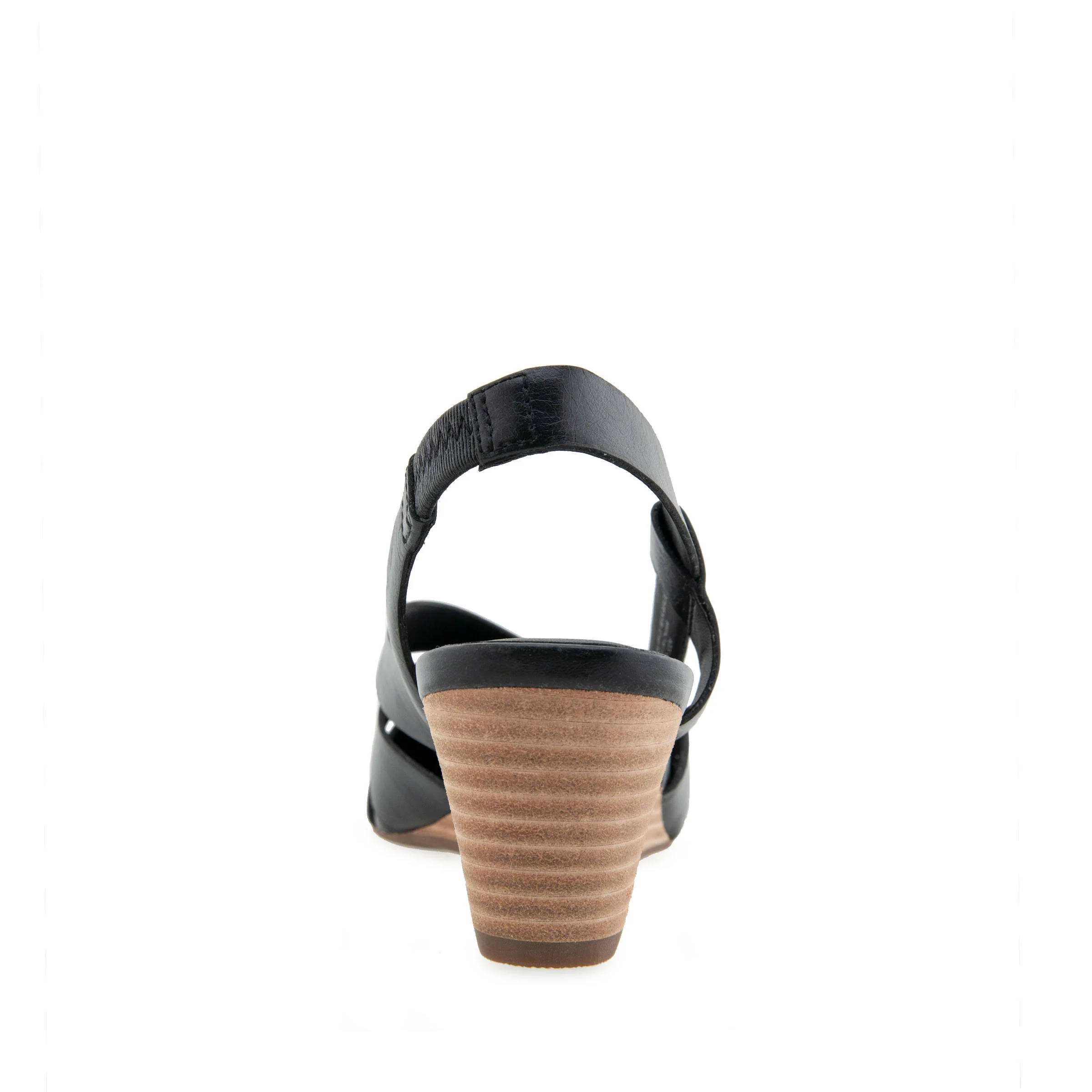 Carmel Dress Wedge | Black Burnished Leather - Image 4