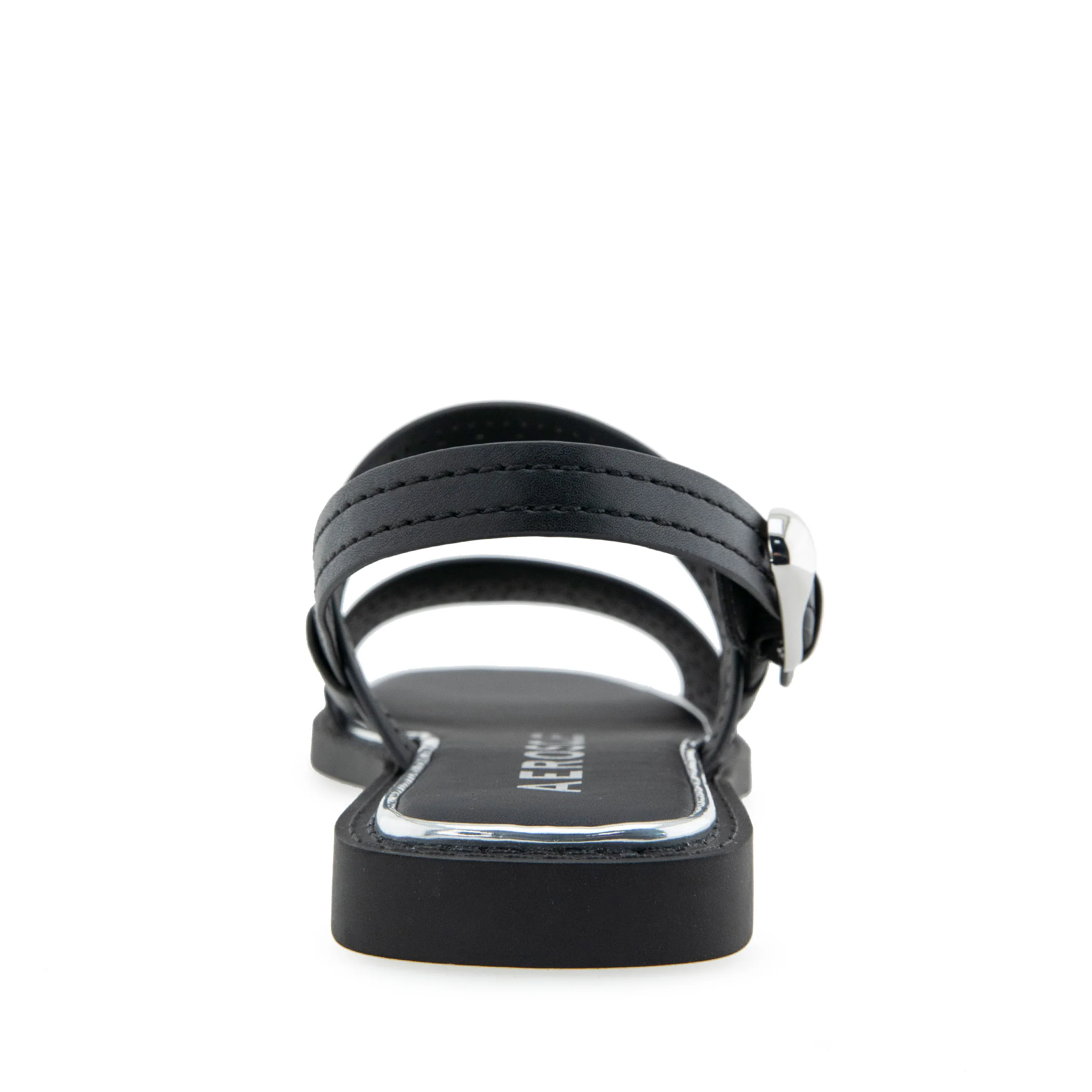Carole Sandal Flat | Black Perf Faux Leather - Image 4