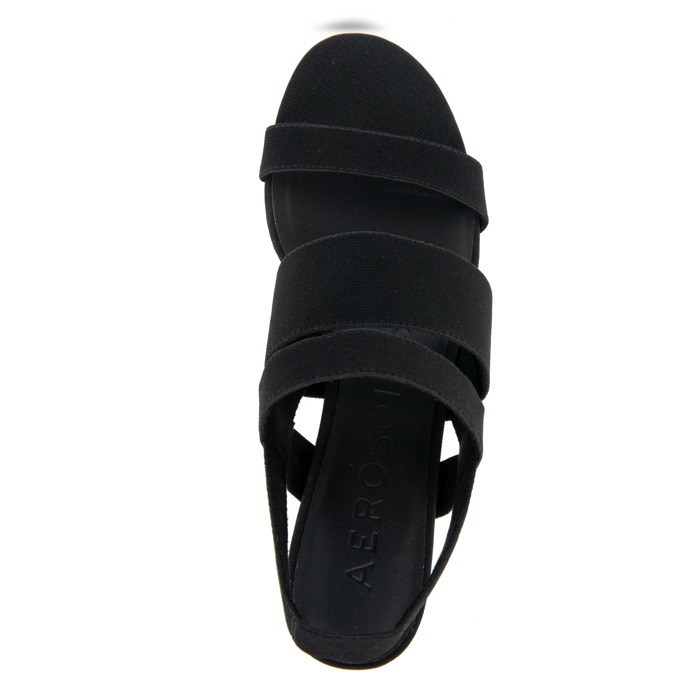 Chara Sandal Dress Block Heel | Black Elastic - Image 3