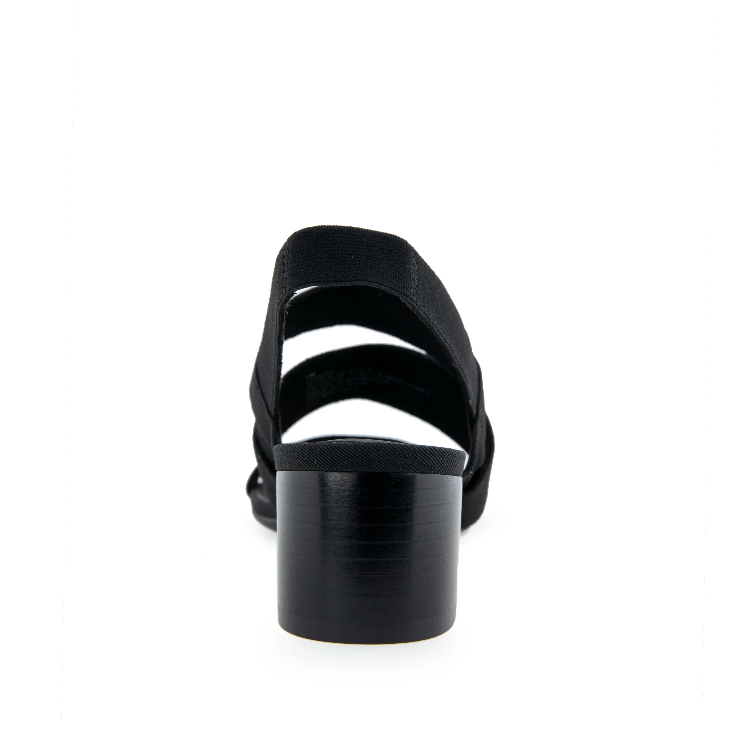 Chara Sandal Dress Block Heel | Black Elastic - Image 4