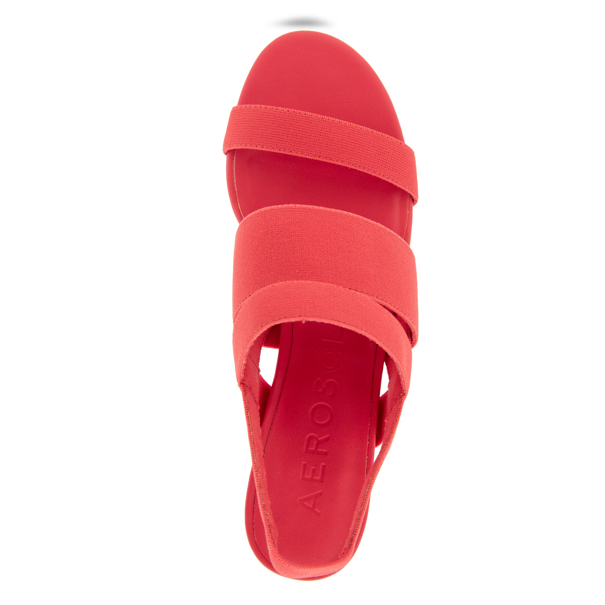 Chara Sandal Dress Block Heel | Coral Elastic Fabric - Image 3