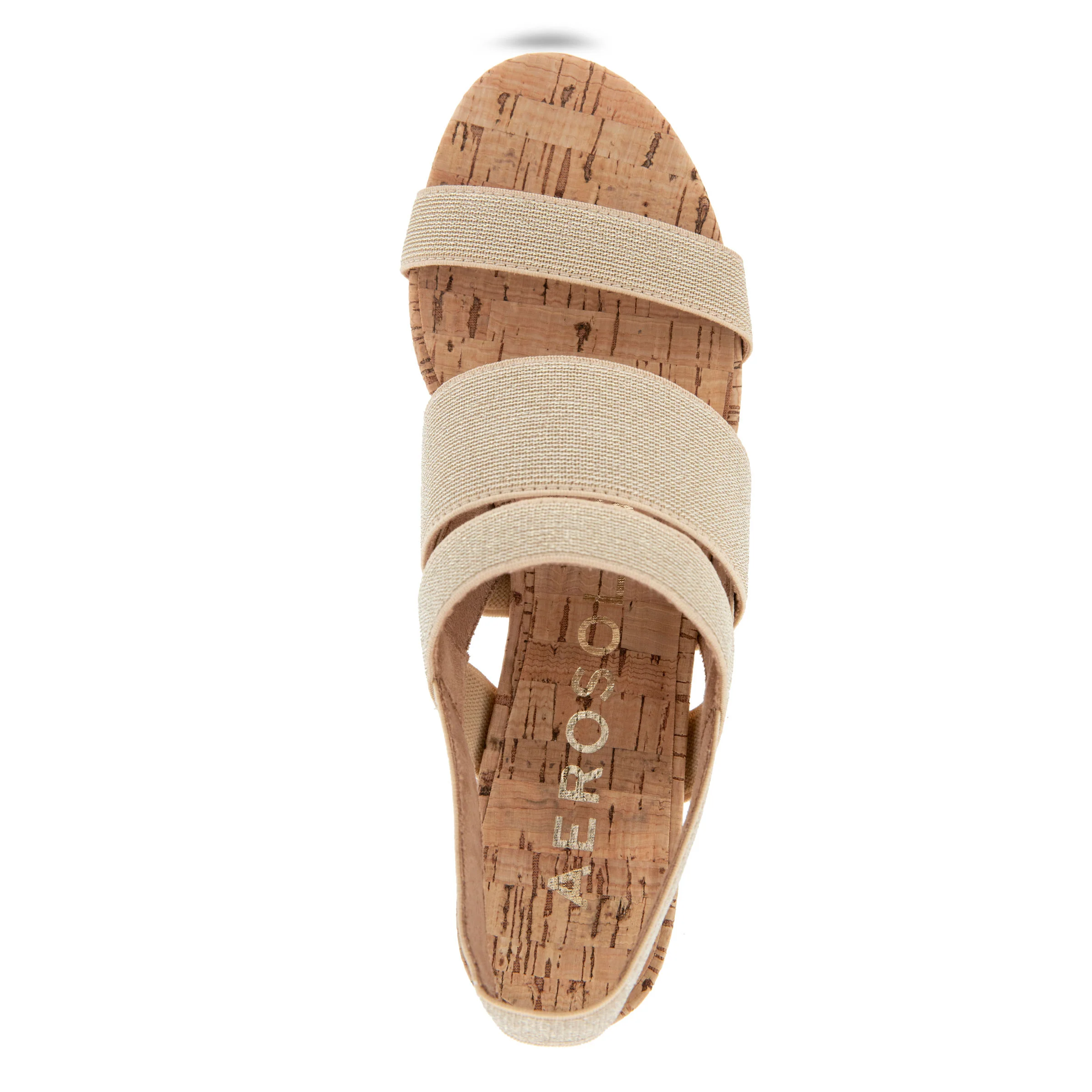 Chara Sandal Dress Block Heel | Gold Metallic Elastic Fabric - Image 3