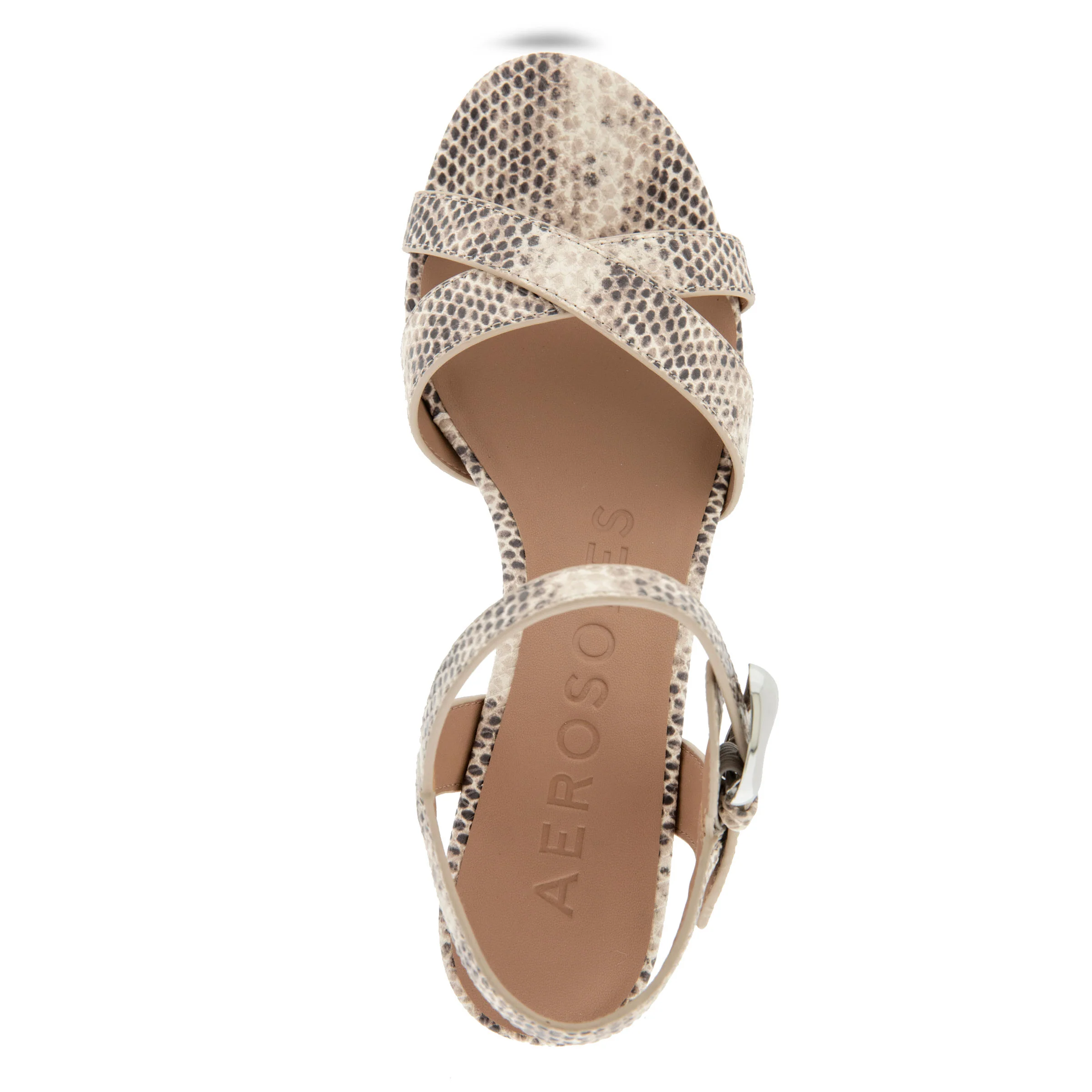 Cinzia Sandal Block Heel | Roccia Printed Snake Faux Leather - Image 3