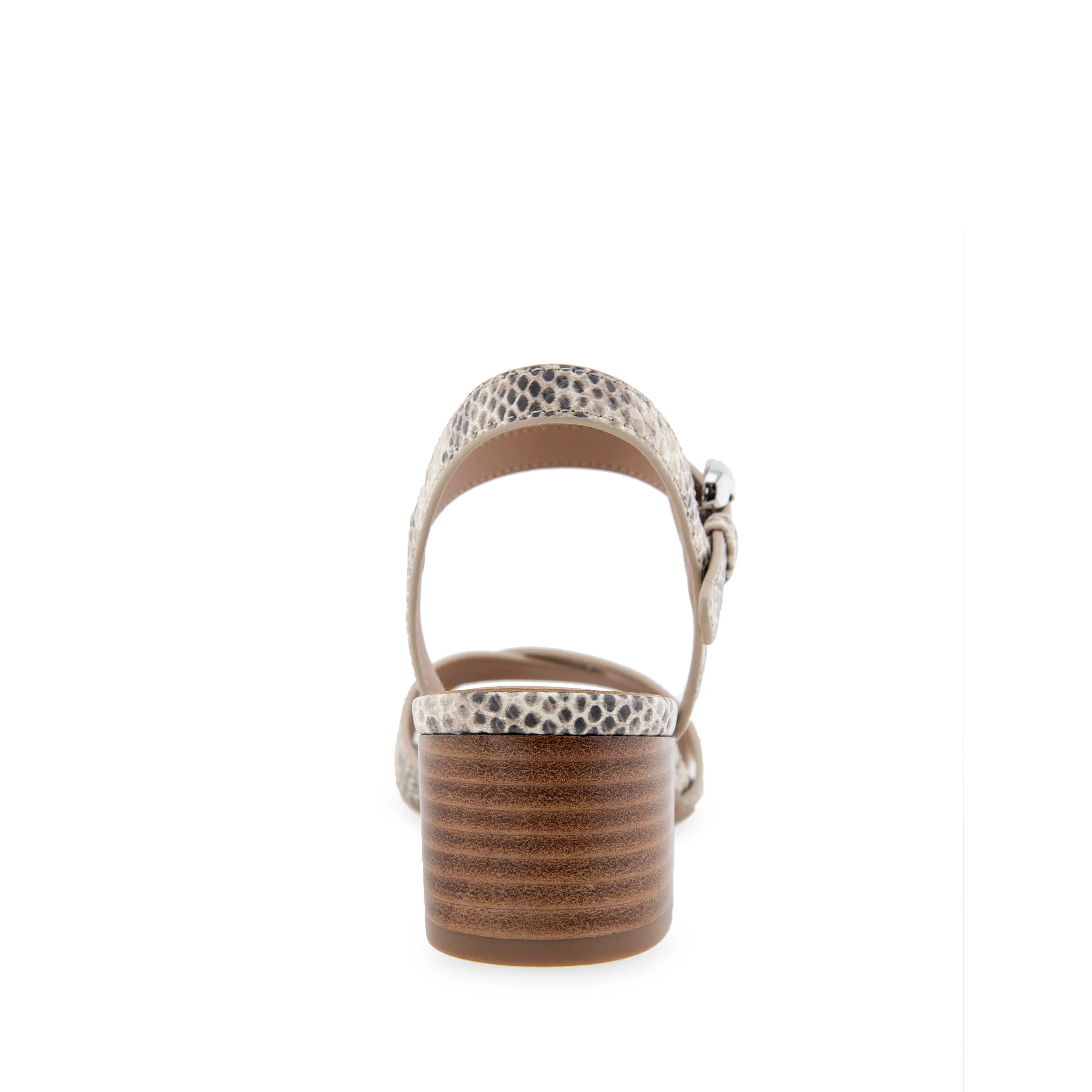 Cinzia Sandal Block Heel | Roccia Printed Snake Faux Leather - Image 4