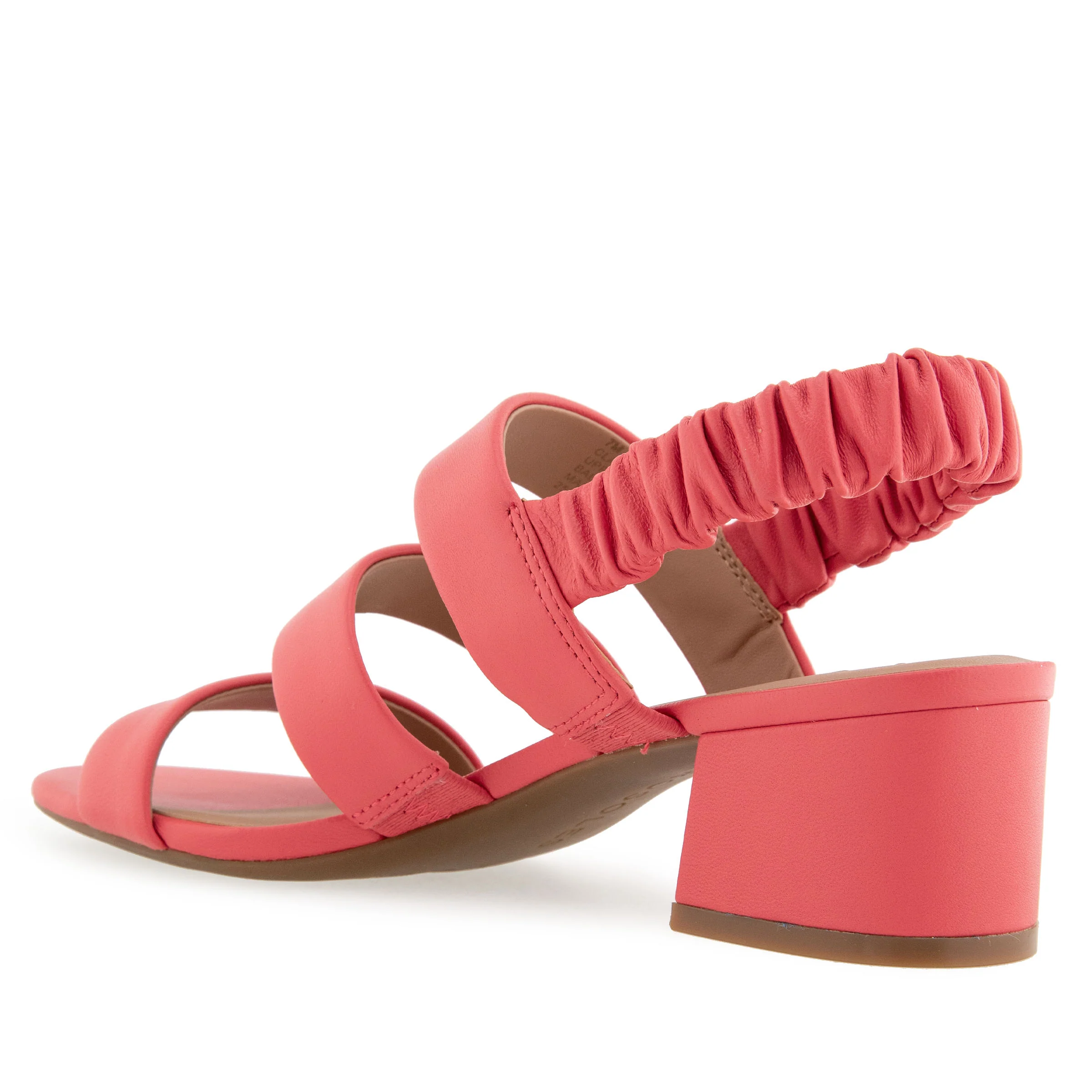 Clarissa Sandal Dress Block Heel | Coral Leather - Image 2