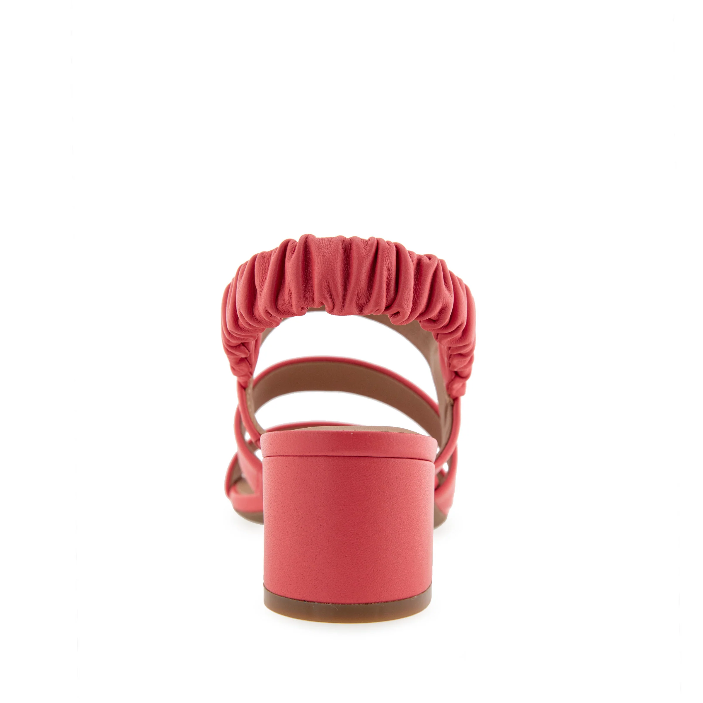 Clarissa Sandal Dress Block Heel | Coral Leather - Image 4