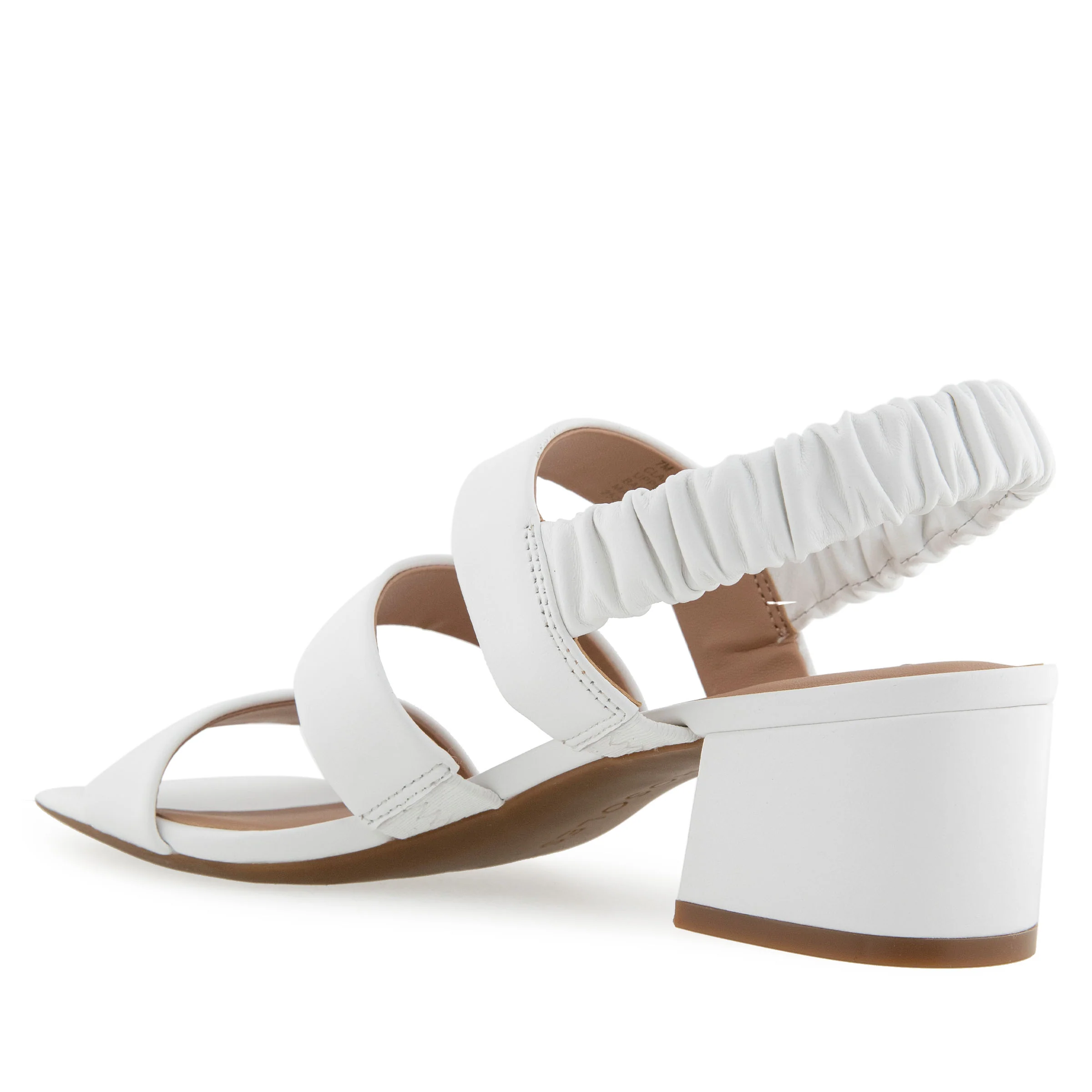 Clarissa Sandal Dress Block Heel | White Leather - Image 2
