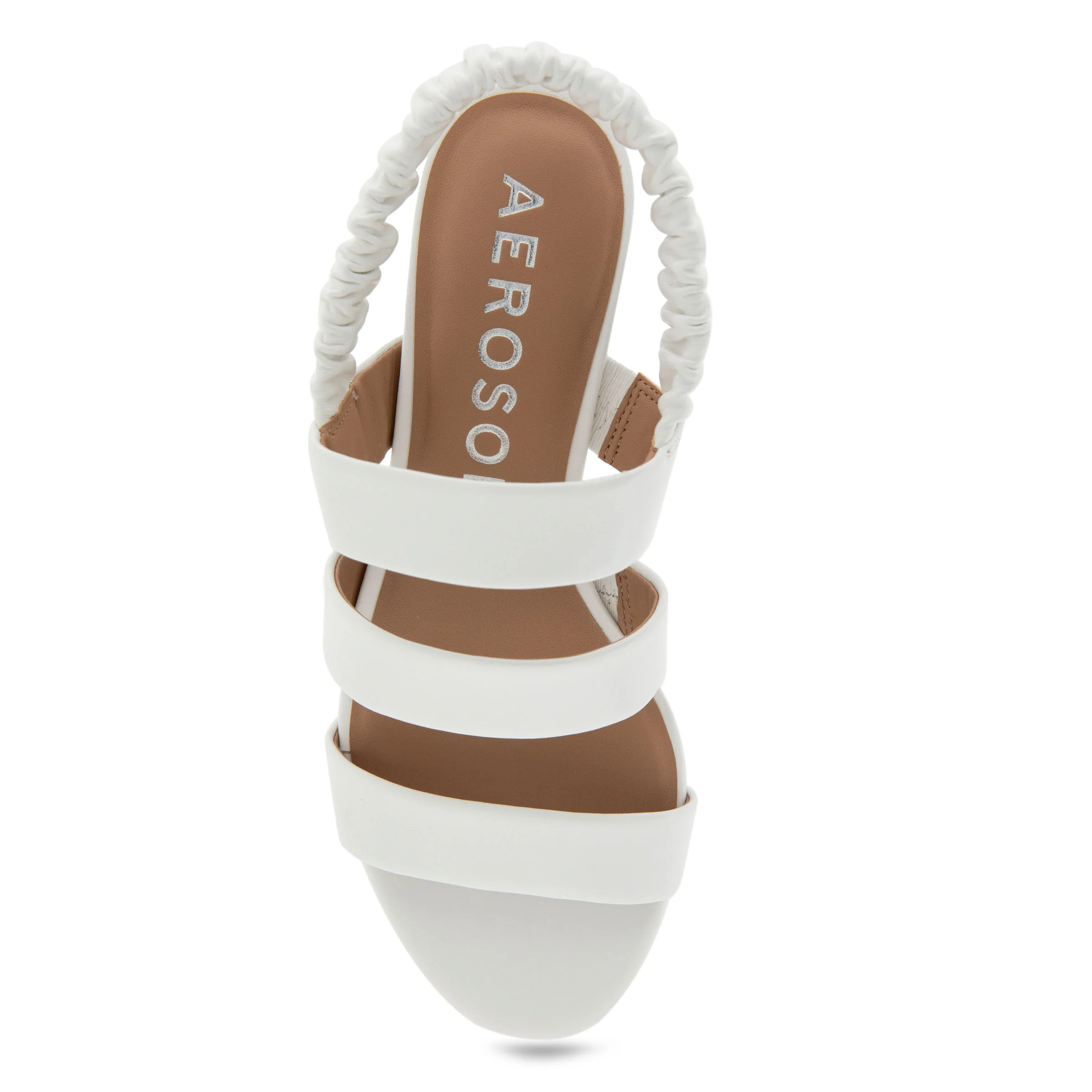Clarissa Sandal Dress Block Heel | White Leather - Image 3