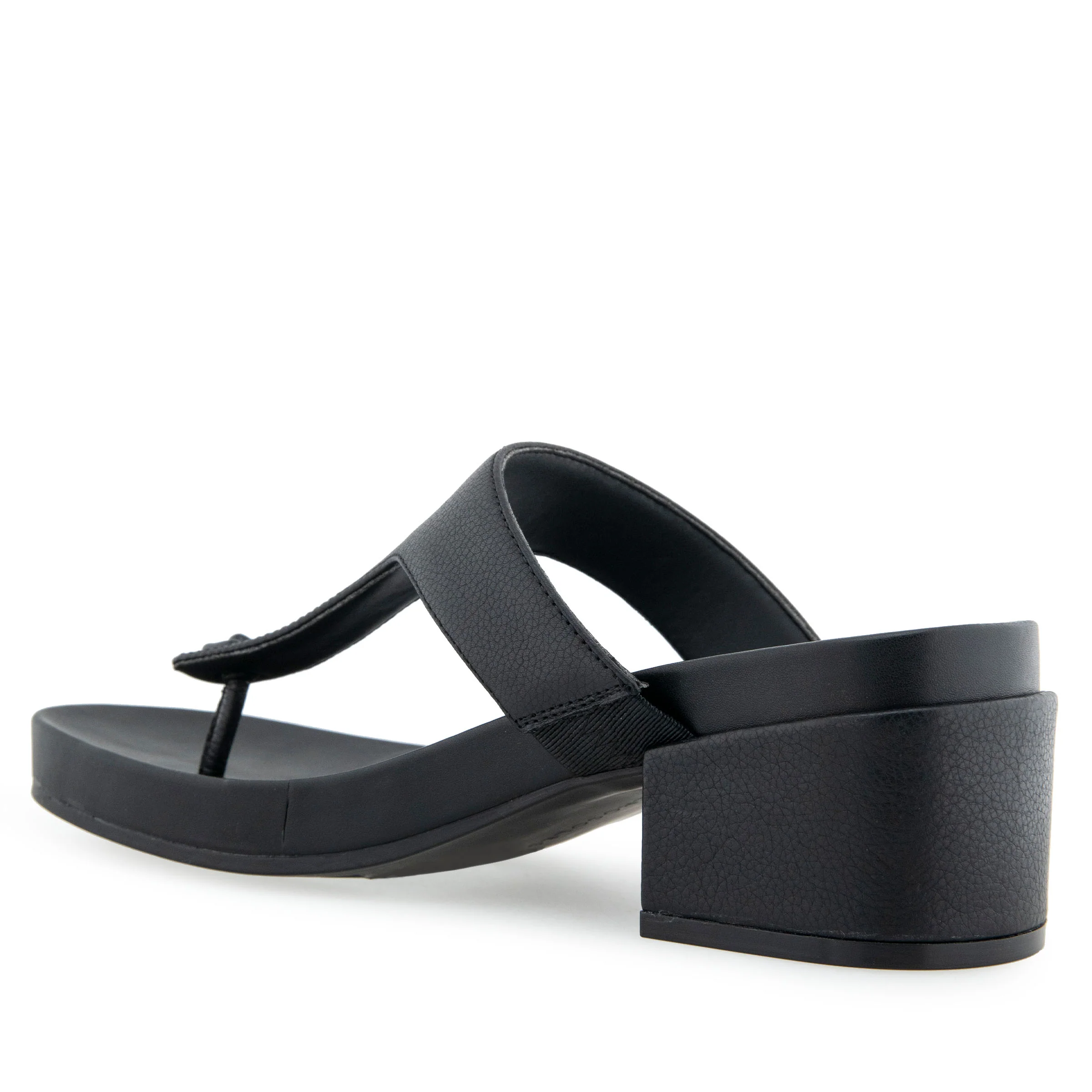 Clio Sandal Dress Block Heel | Black Leather - Image 2