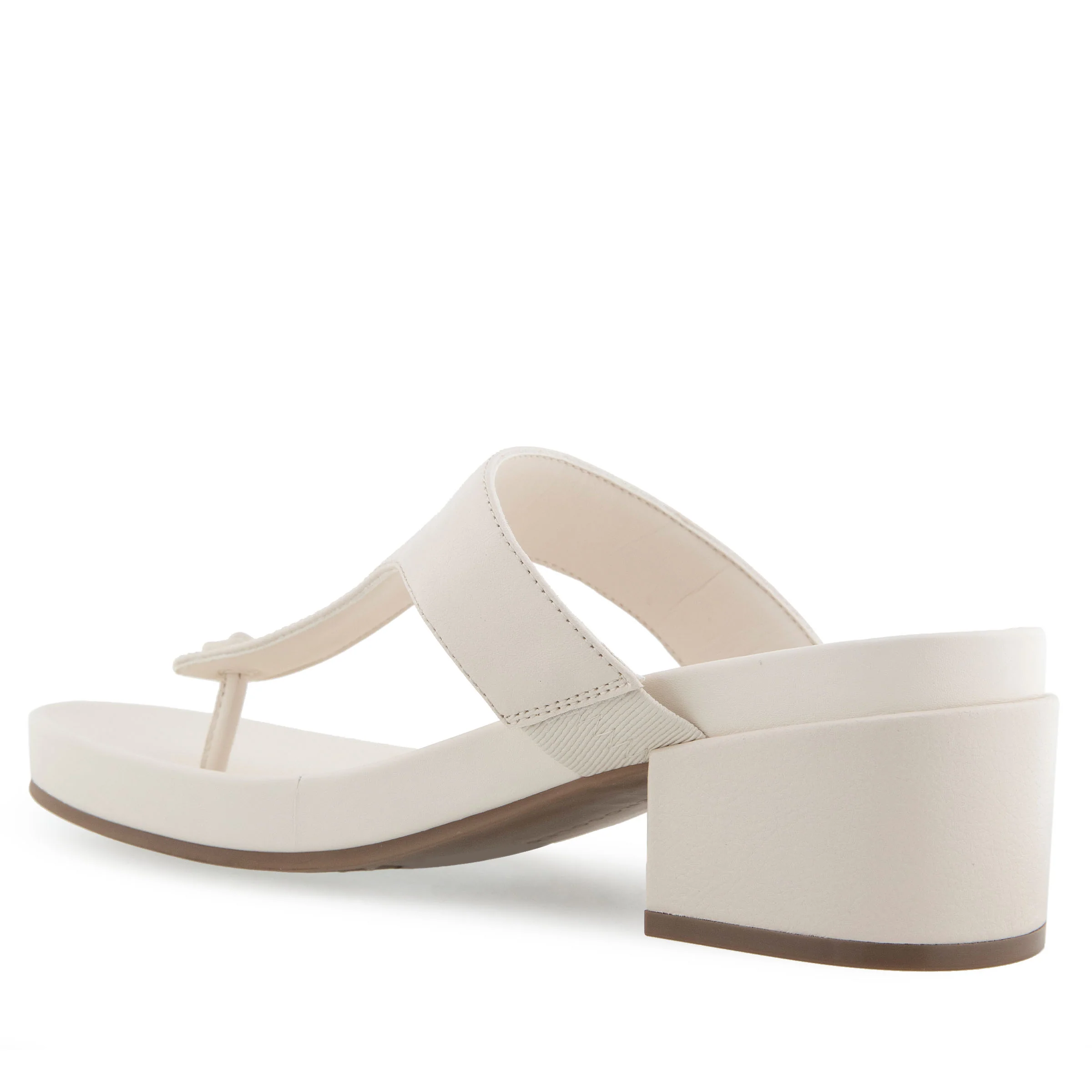 Clio Sandal Dress Block Heel | Eggnog Leather/Cork Heel - Image 2