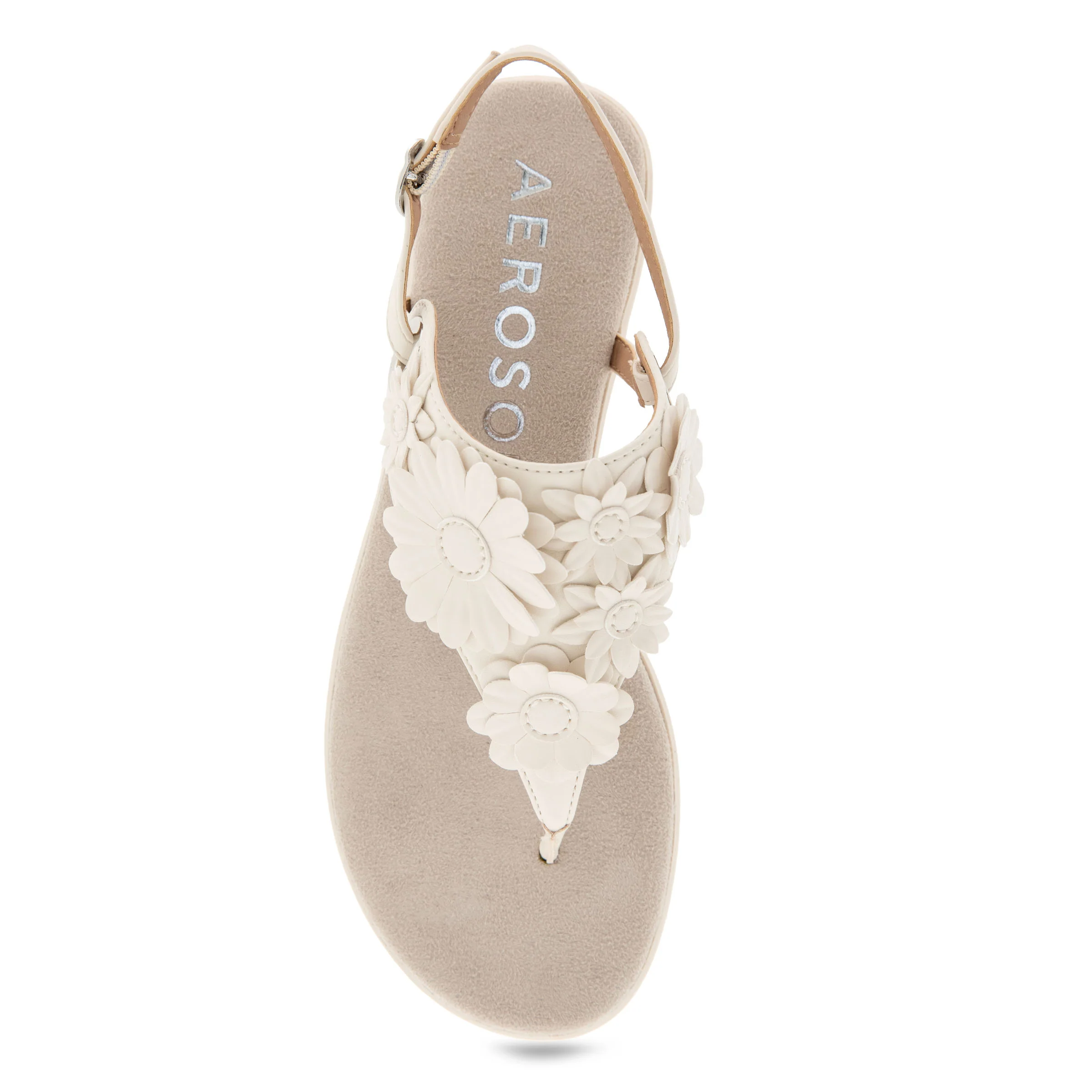 Connie Sandal Flat | Eggnog Faux Leather - Image 3