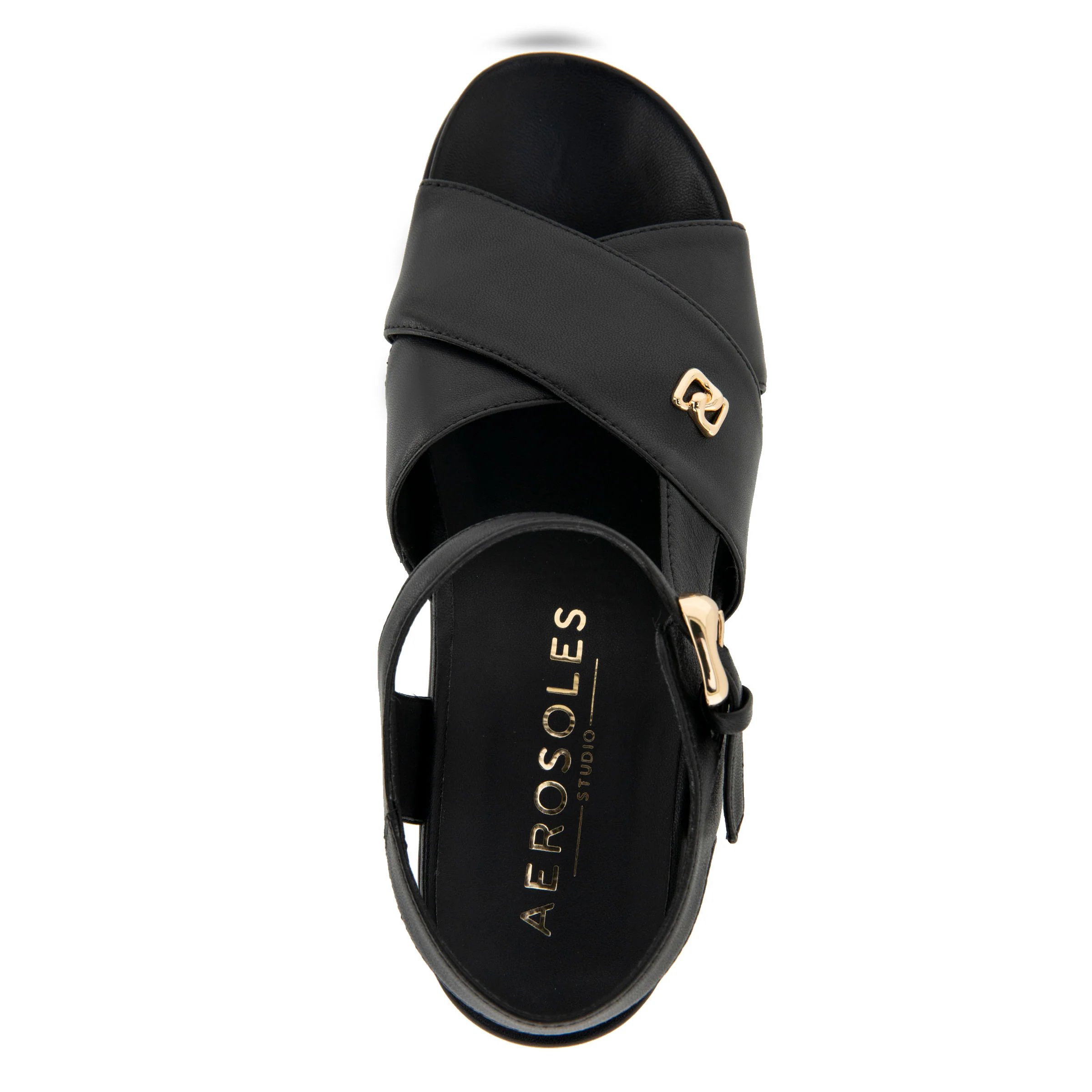 Cora Sandal Dress Platform | Black Leather - Image 3