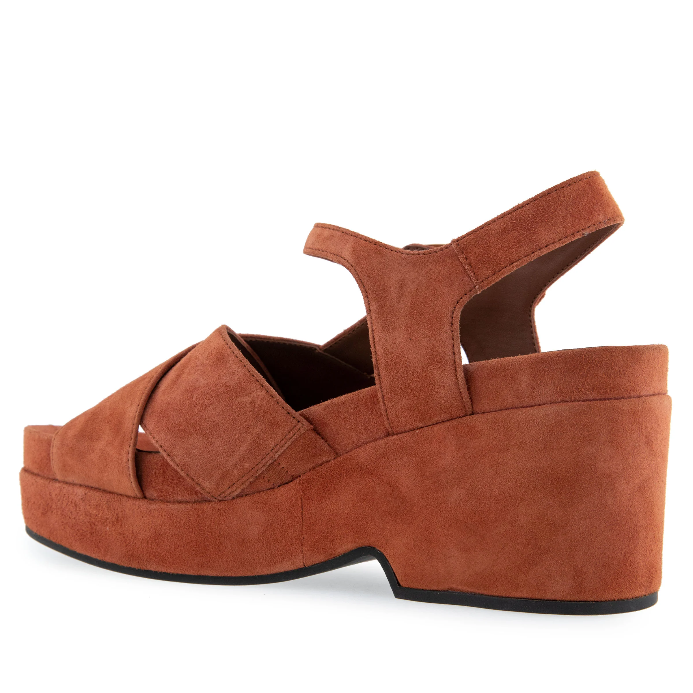 Cora Sandal Dress Platform | Rust Suede - Image 2