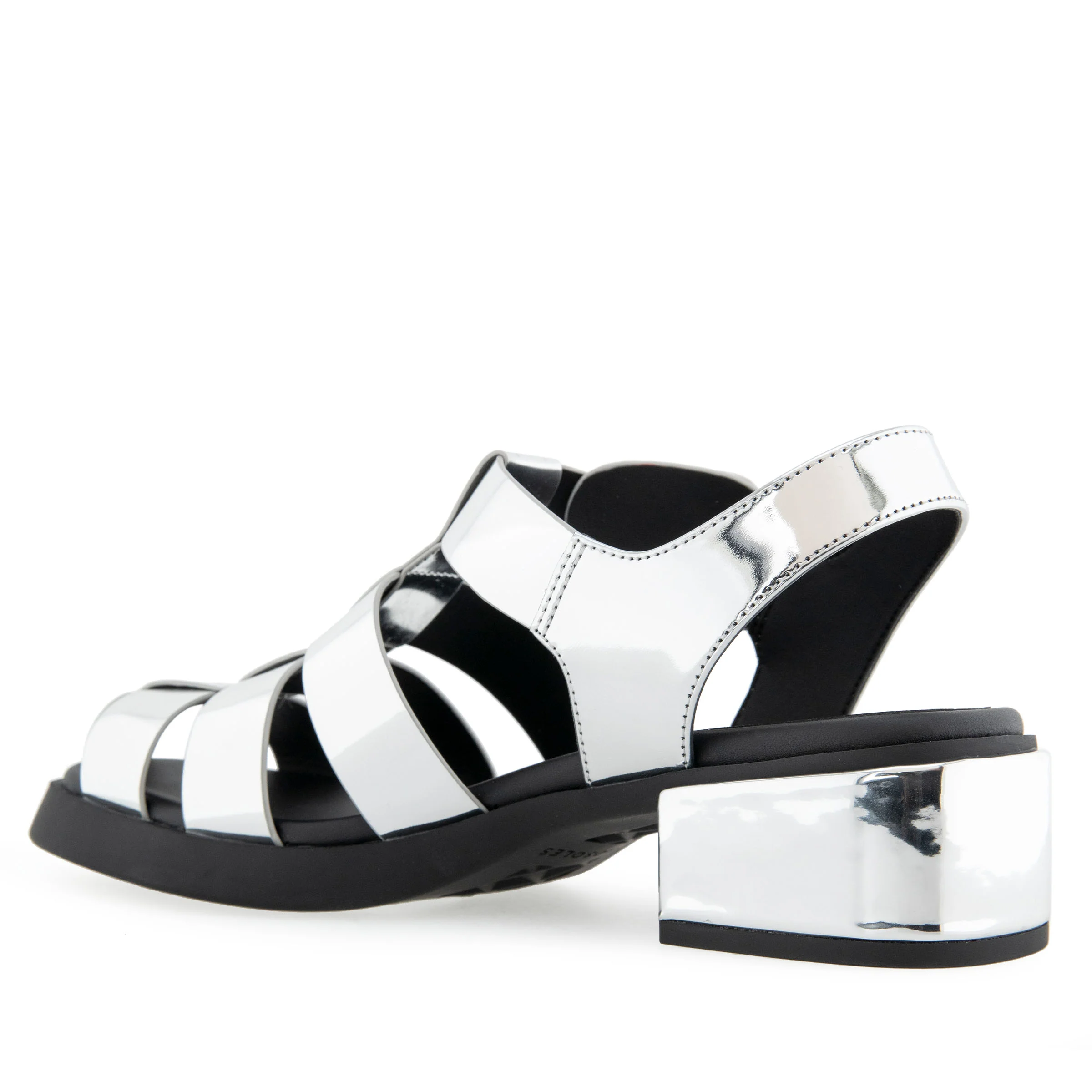 Dapper Casual Fisherman | Silver Mirror Metallic Faux Leather - Image 2