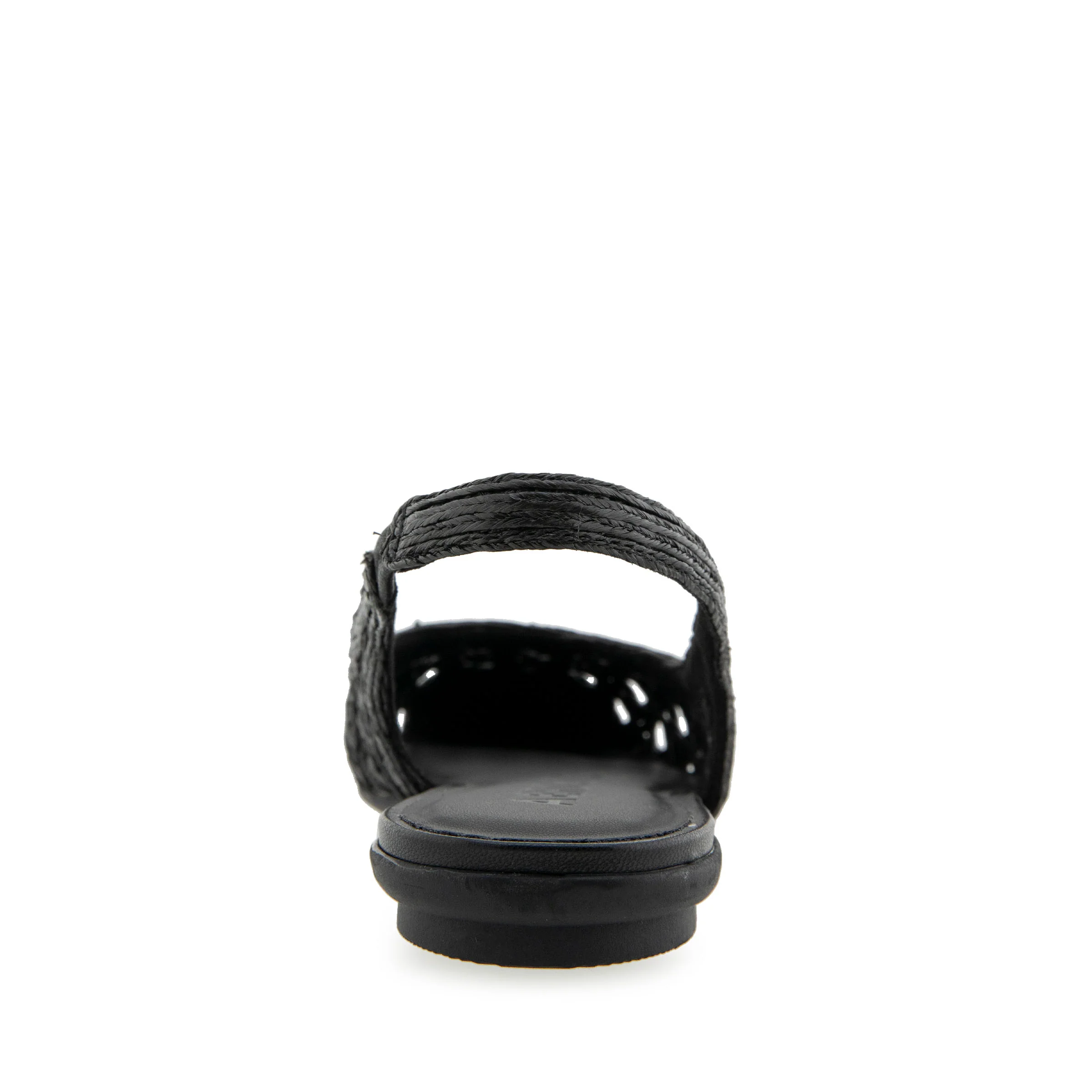 Diego Dress Flat | Black Embroidered Raffia - Image 4
