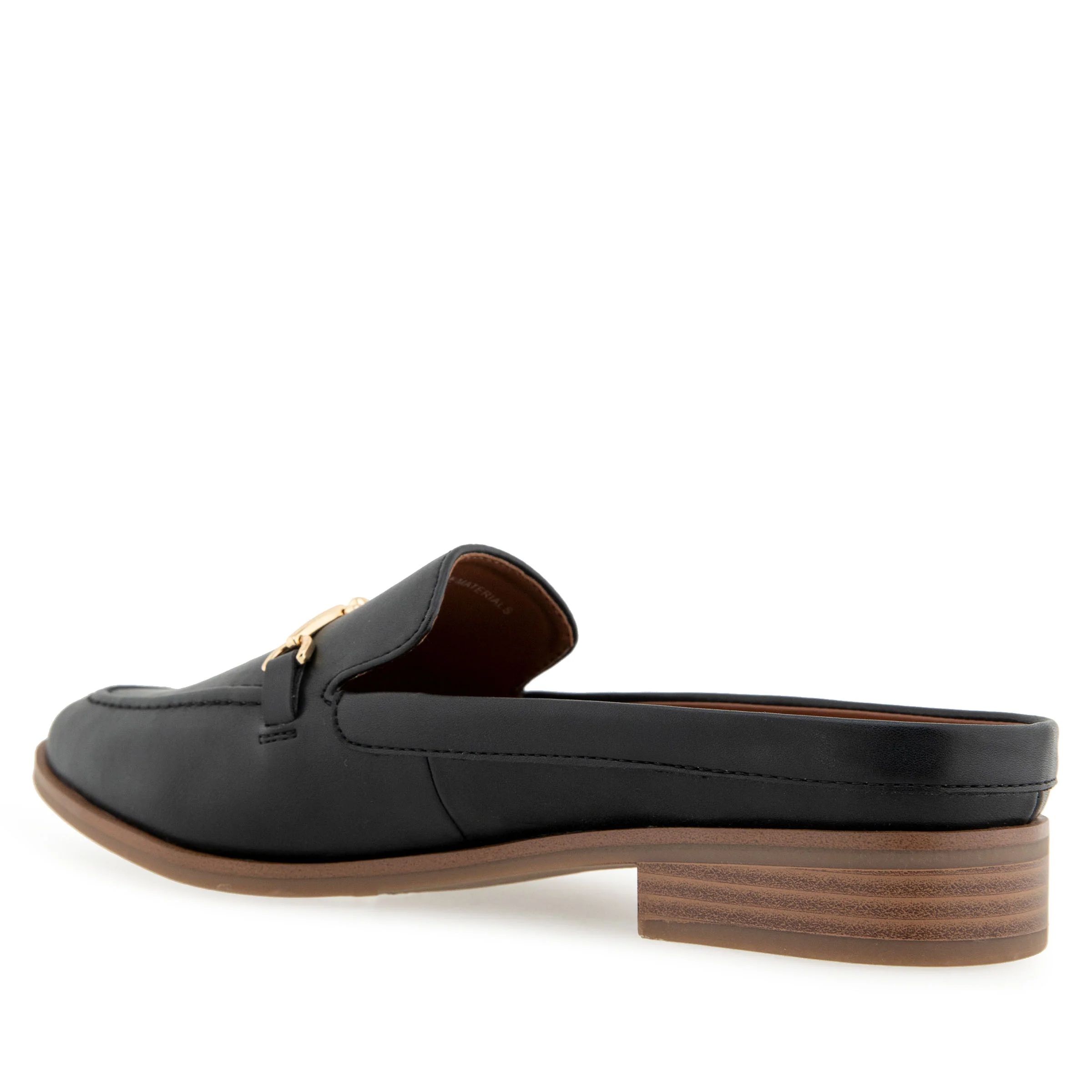 Erik Tailored Mule | Black Faux Leather - Image 2