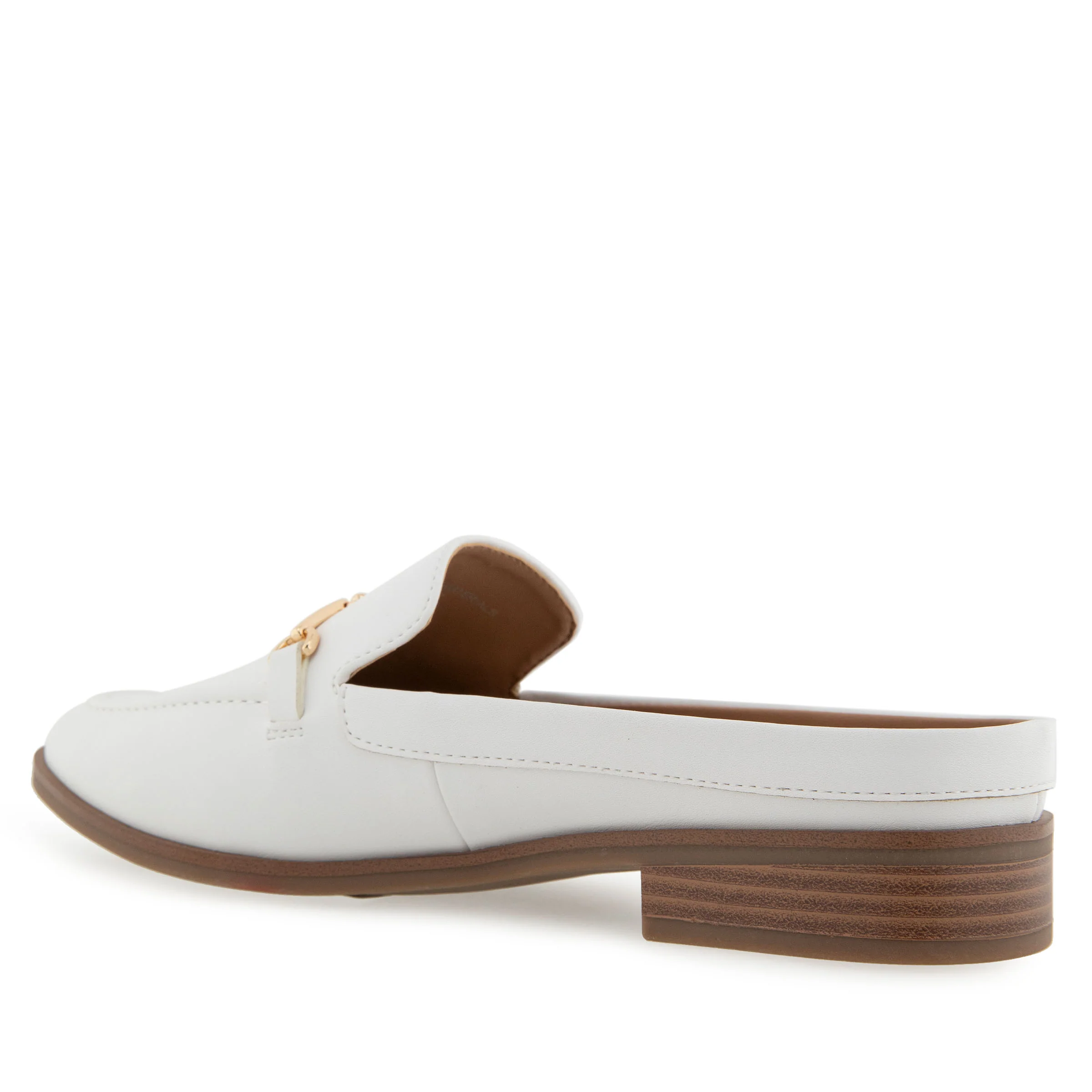 Erik Tailored Mule | Bright White Faux Leather - Image 2