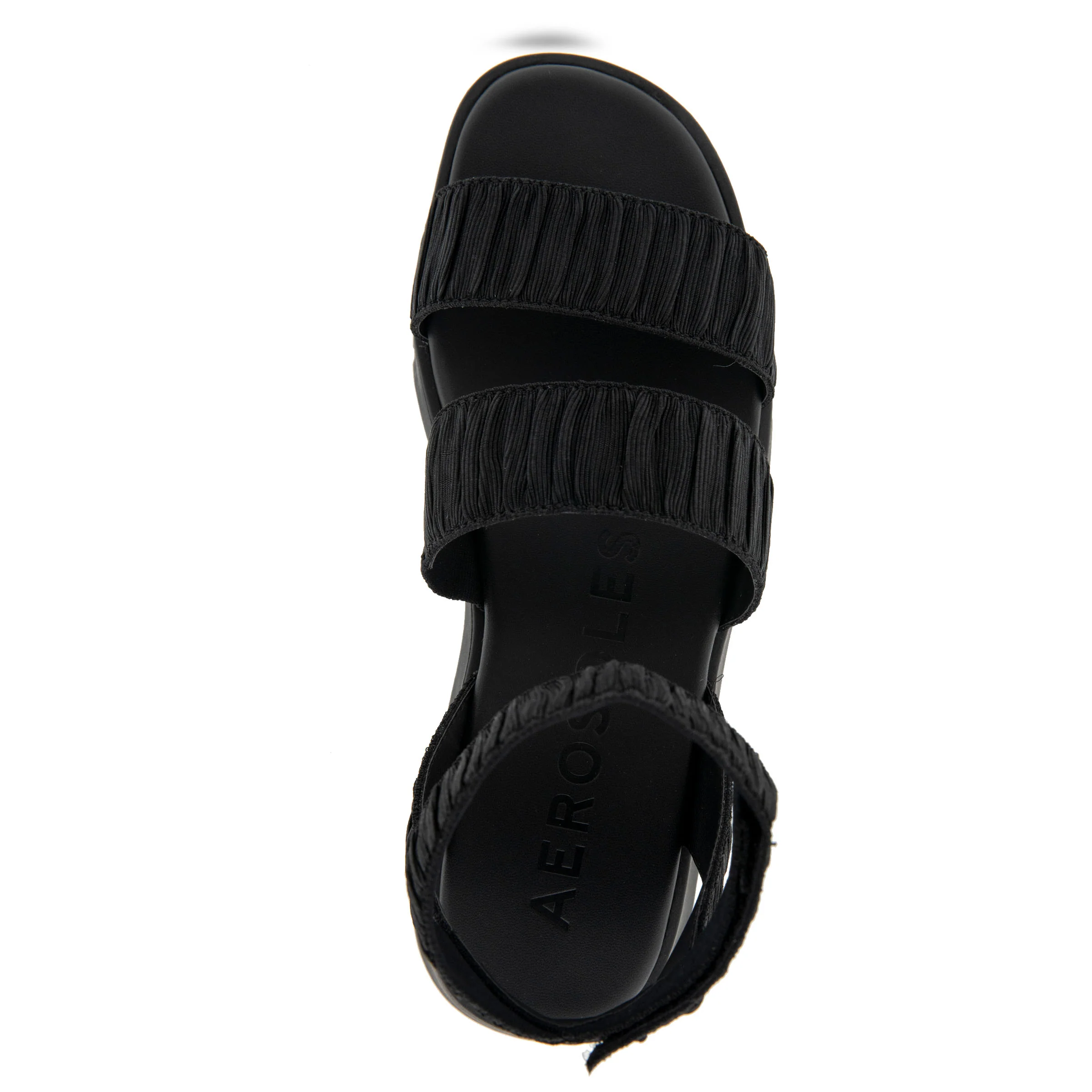 Fiona Sandal Sport | Black Rouched Elastic Fabric - Image 3