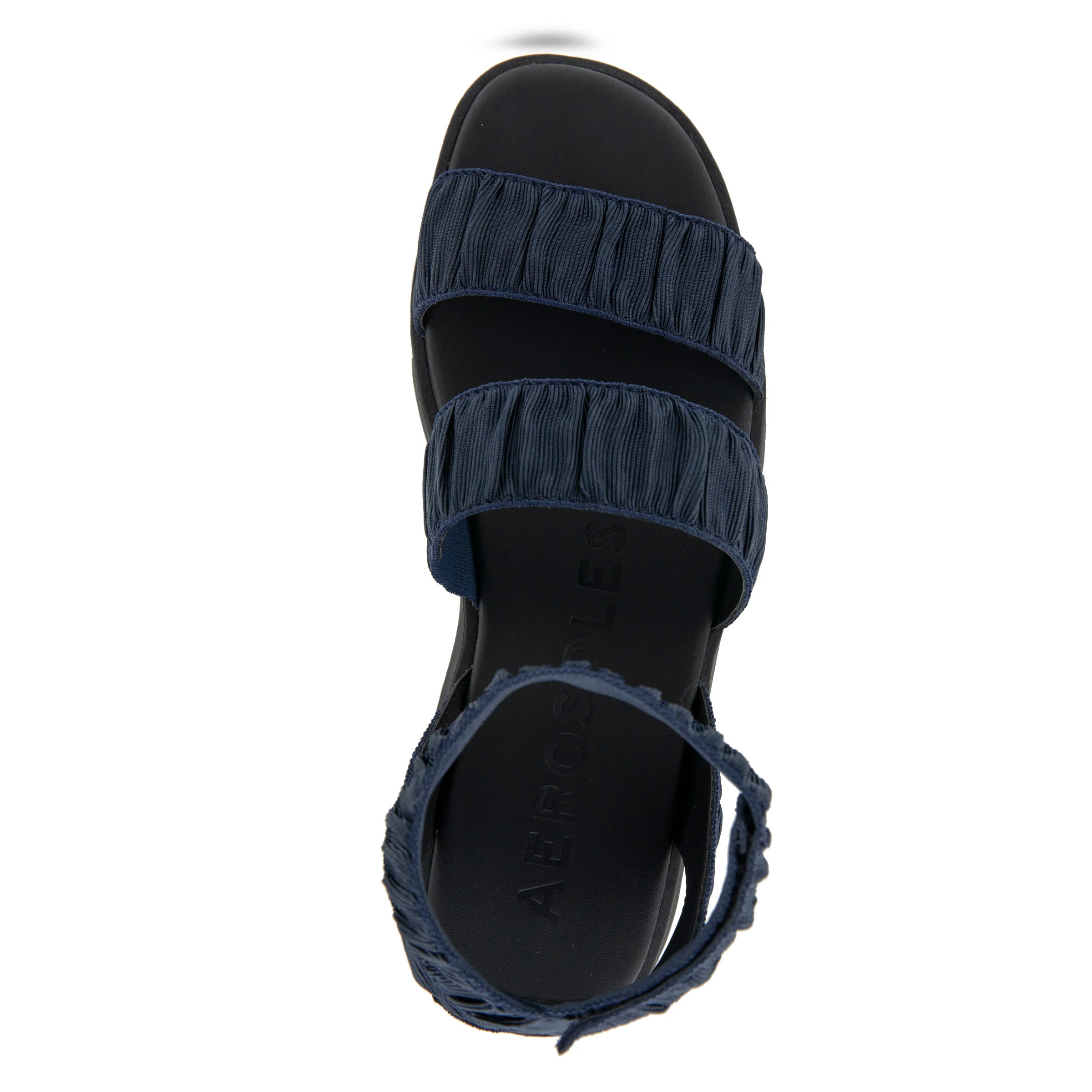 Fiona Sandal Sport | Navy Rouched Elastic Fabric - Image 3